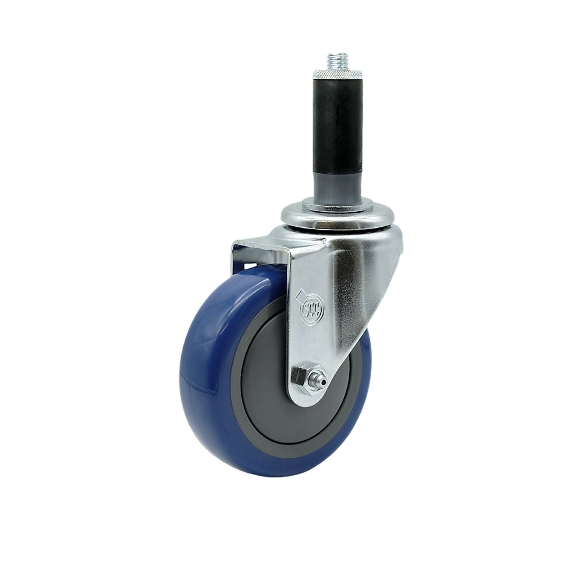 Service Caster, 4Inch x 1 1/4Inch Stem Caster, Wheel Diameter 4 in, Caster Type Swivel, Package (qty.) 1, Model SCC-EX20S414-PPUB-BLUE-MTG42