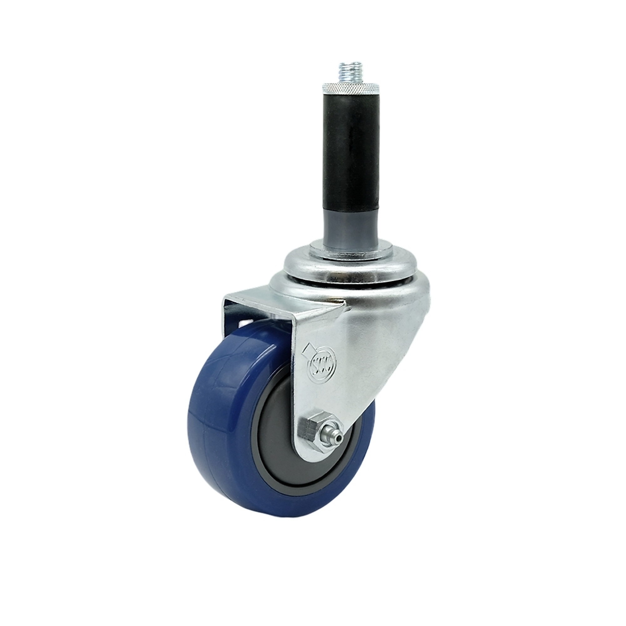 Service Caster, 3Inch x 1 1/4Inch Stem Caster, Wheel Diameter 3 in, Caster Type Swivel, Package (qty.) 1, Model SCC-EX20S314-PPUB-BLUE-MTG42