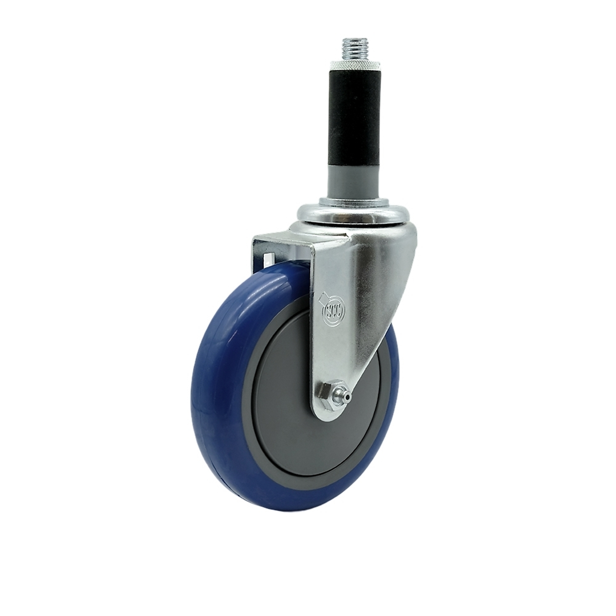 Service Caster, 5Inch x 1 1/4Inch Stem Caster, Wheel Diameter 5 in, Caster Type Swivel, Package (qty.) 1, Model SCC-EX20S514-PPUB-BLUE-MTG42