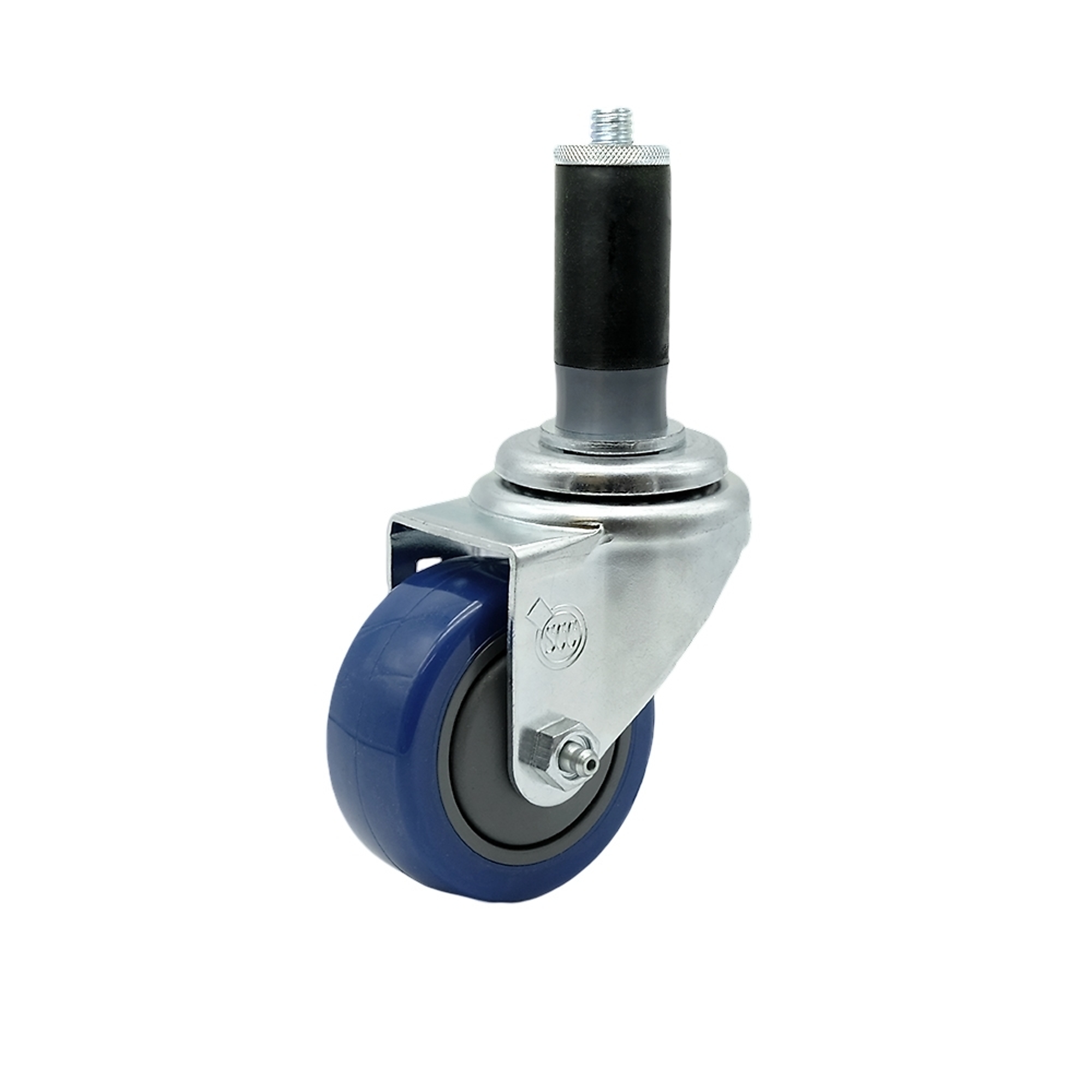 Service Caster, 3Inch x 1 1/4Inch Stem Caster, Wheel Diameter 3 in, Caster Type Swivel, Package (qty.) 1, Model SCC-EX20S314-PPUB-BLUE-MTG44