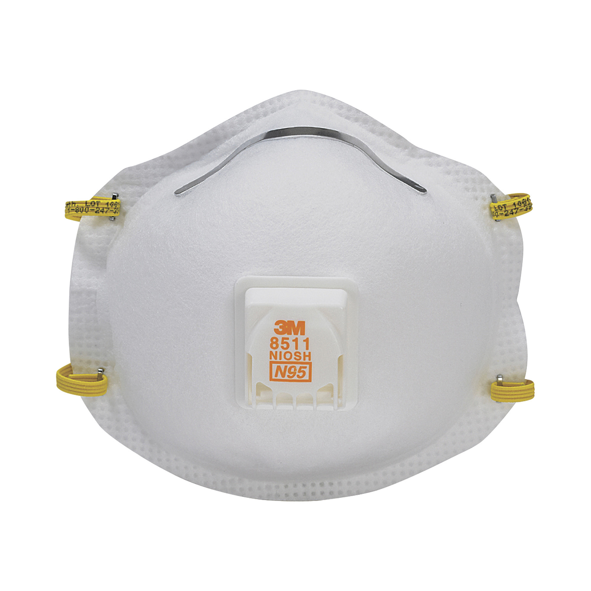 3M Sanding/Fiberglass Cool Flow Respirators, 10-Pack, N95, NIOSH Approved, Model 8511HB1-A