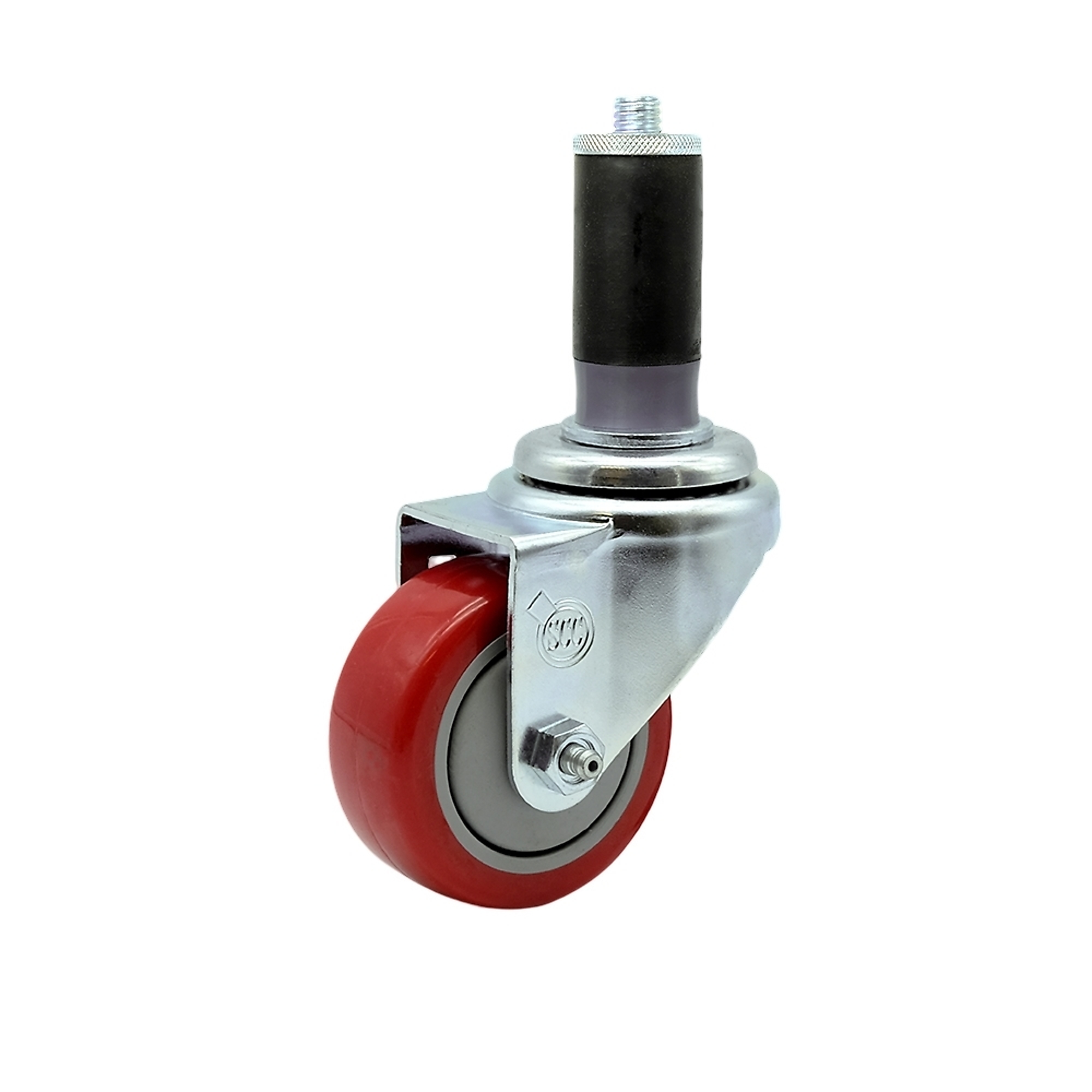 Service Caster, 3 1/2Inch x 1 1/4Inch Stem Caster, Wheel Diameter 3.5 in, Caster Type Swivel, Package (qty.) 1, Model SCC-EX20S3514-PPUB-RED-MTG44