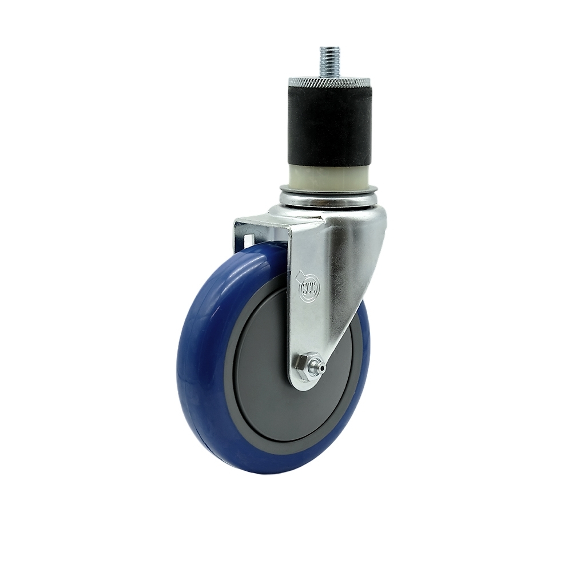 Service Caster, 5Inch x 1 1/4Inch Stem Caster, Wheel Diameter 5 in, Caster Type Swivel, Package (qty.) 1, Model SCC-SSEX20S514-PPUB-BLUE-MTG21