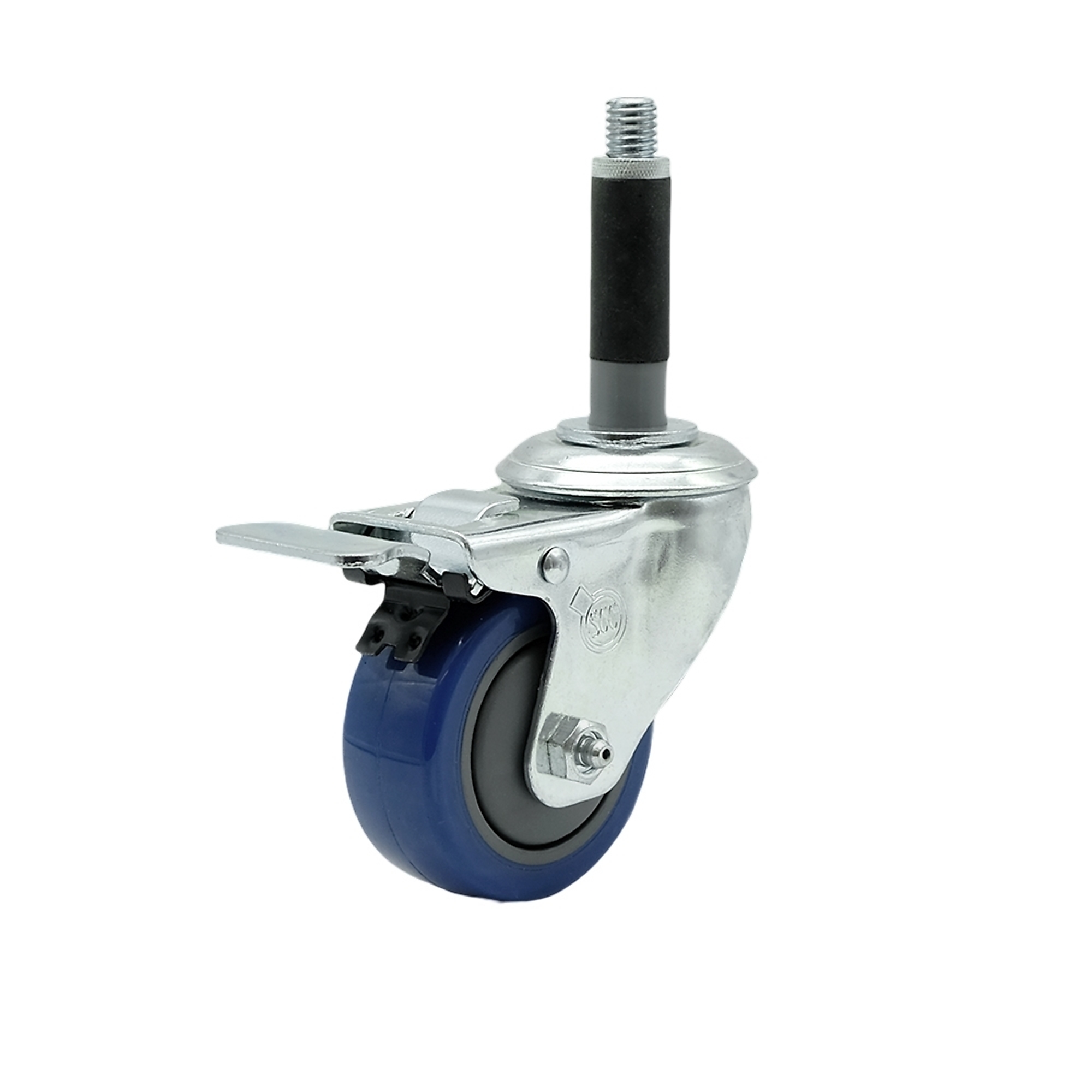 Service Caster, 3Inch x 1 1/4Inch Stem Caster, Wheel Diameter 3 in, Caster Type Swivel, Package (qty.) 1, Model SCC-SSTTLEX20S314-PPUB-BLUE-MTG40