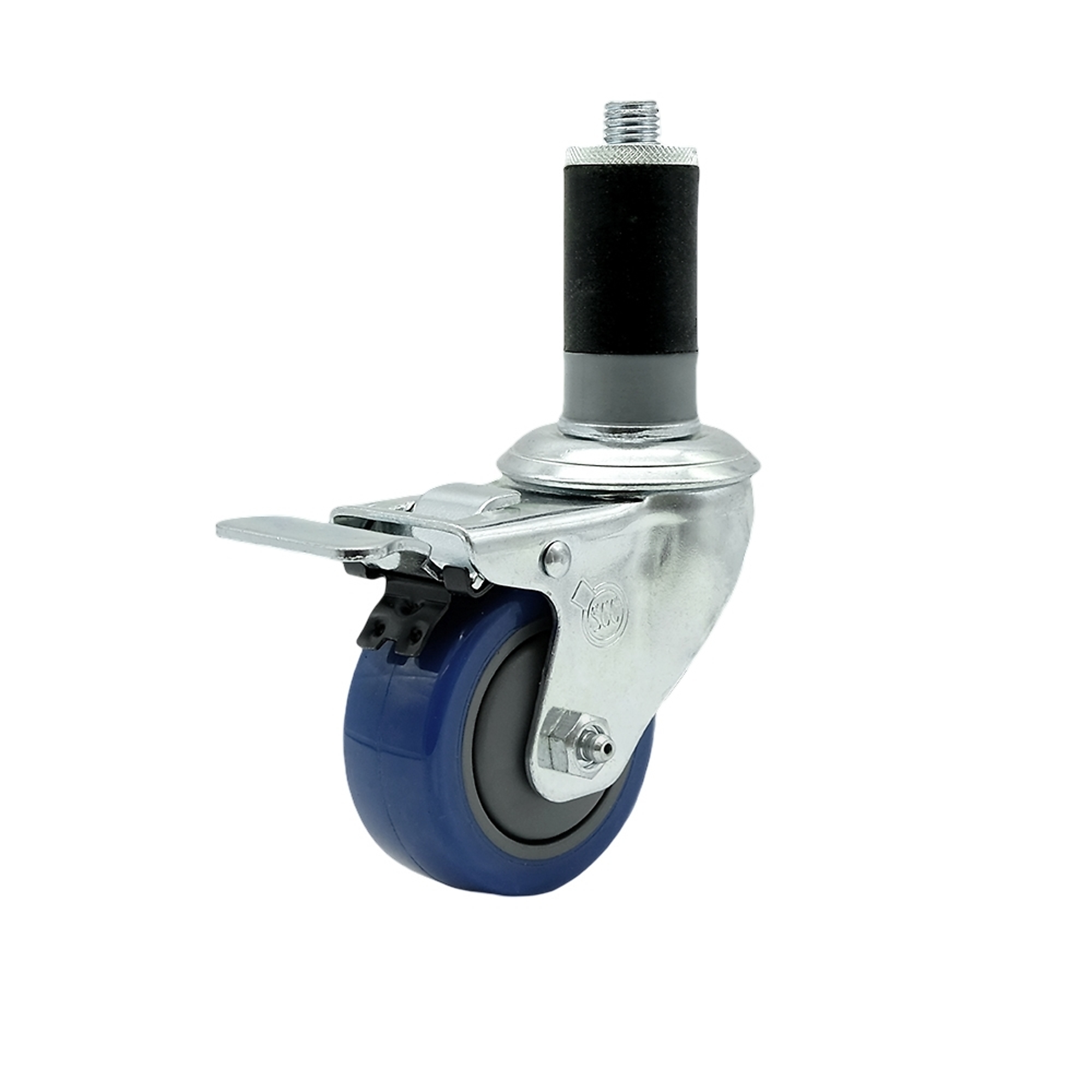 Service Caster, 3 1/2Inch x 1 1/4Inch Stem Caster, Wheel Diameter 3.5 in, Caster Type Swivel, Package (qty.) 1, Model SCC-SSTTLEX20S3514-PPUB-BLUE-