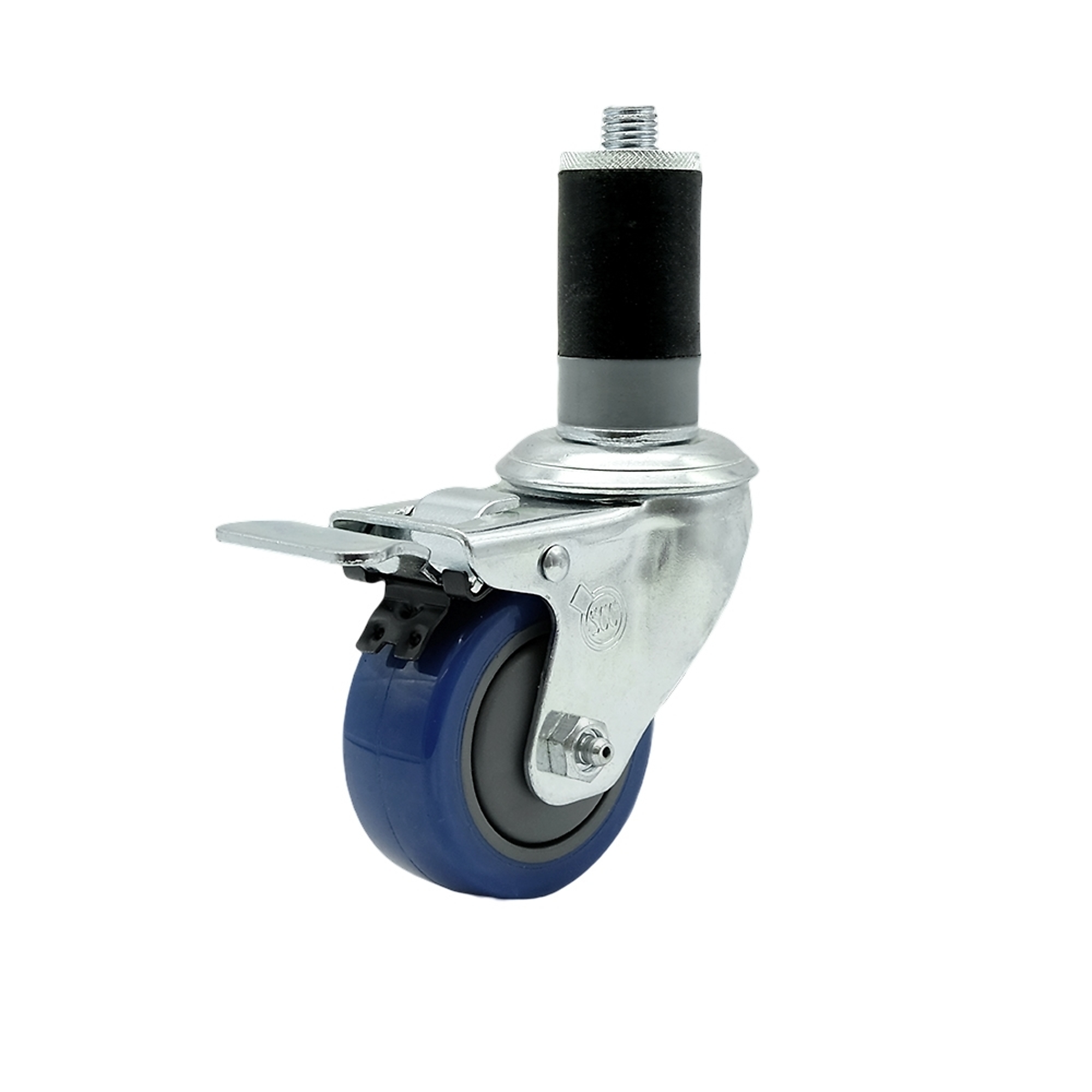 Service Caster, 3Inch x 1 1/4Inch Stem Caster, Wheel Diameter 3 in, Caster Type Swivel, Package (qty.) 1, Model SCC-SSTTLEX20S314-PPUB-BLUE-MTG46