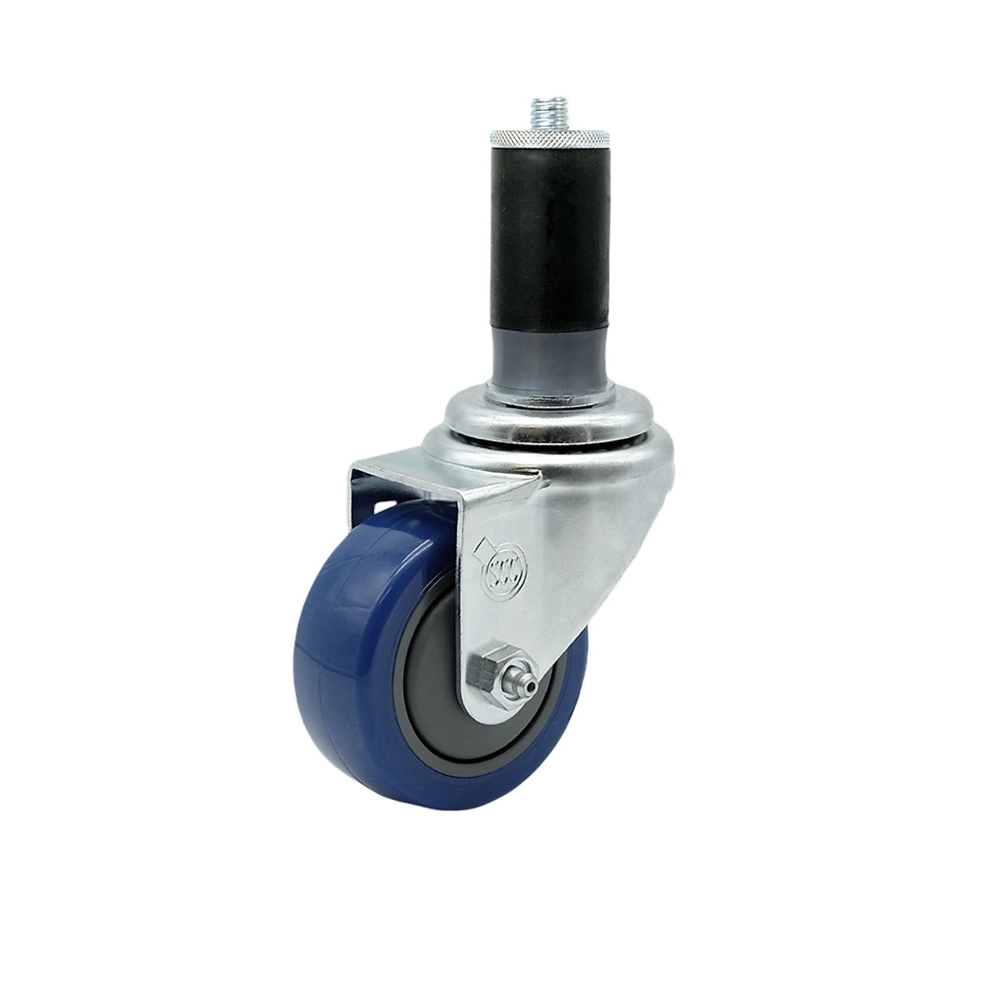 Service Caster, 3 1/2Inch x 1 1/4Inch Stem Caster, Wheel Diameter 3.5 in, Caster Type Swivel, Package (qty.) 1, Model SCC-SSEX20S3514-PPUB-BLUE-MTG46