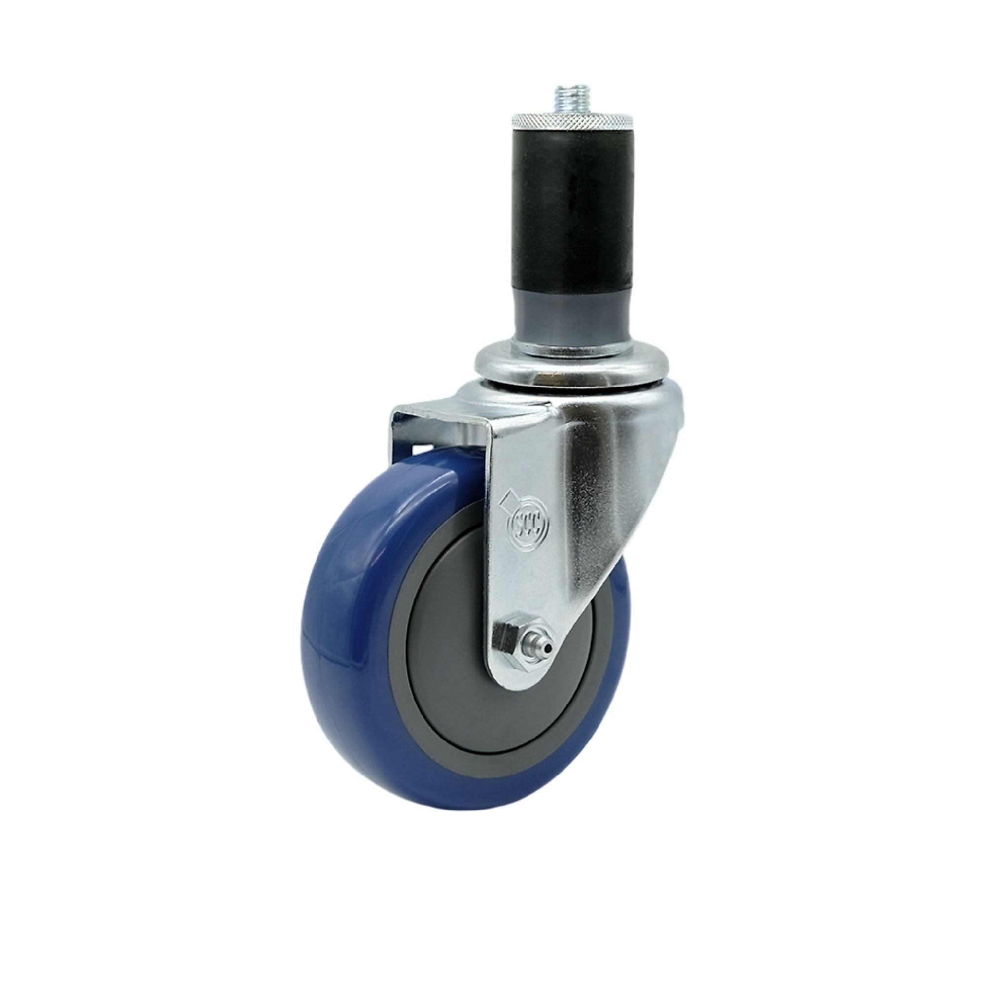 Service Caster, 4Inch x 1 1/4Inch Stem Caster, Wheel Diameter 4 in, Caster Type Swivel, Package (qty.) 1, Model SCC-SSEX20S414-PPUB-BLUE-MTG47