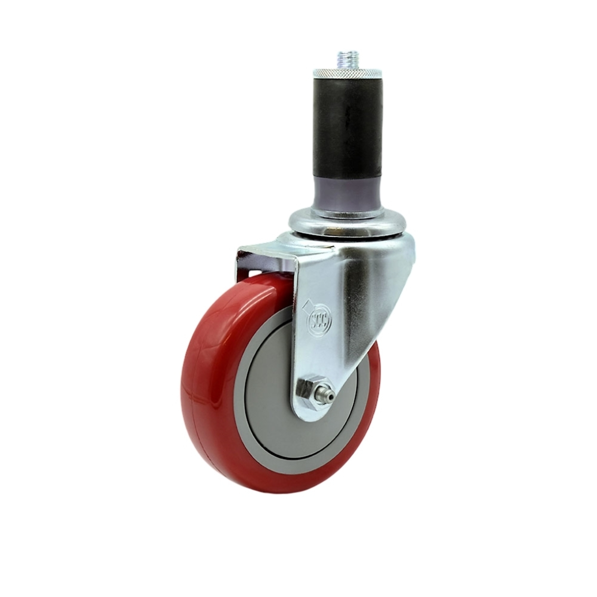 Service Caster, 4Inch x 1 1/4Inch Stem Caster, Wheel Diameter 4 in, Caster Type Swivel, Package (qty.) 1, Model SCC-SSEX20S414-PPUB-RED-MTG46