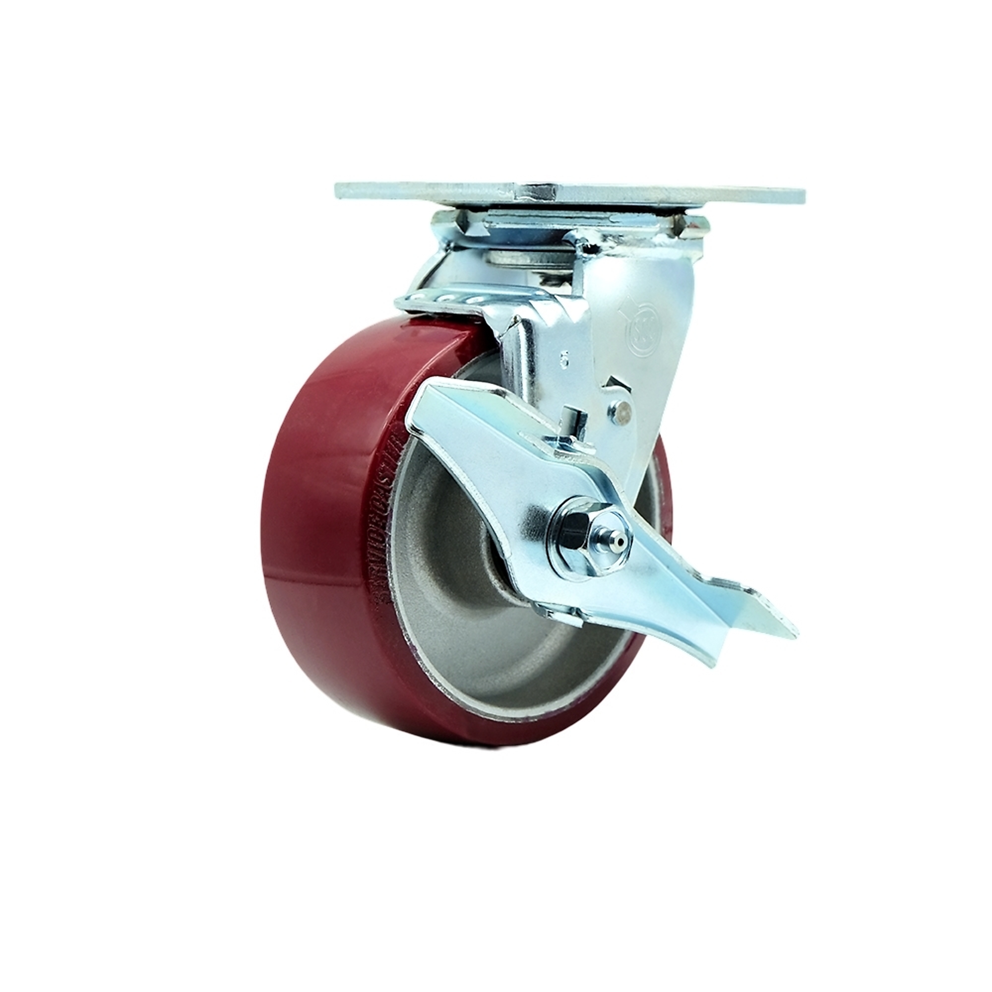 Service Caster, 5Inch x 2Inch Plate Caster, Wheel Diameter 5 in, Caster Type Swivel, Package (qty.) 1, Model SCC-30CS520-PAR-TLB