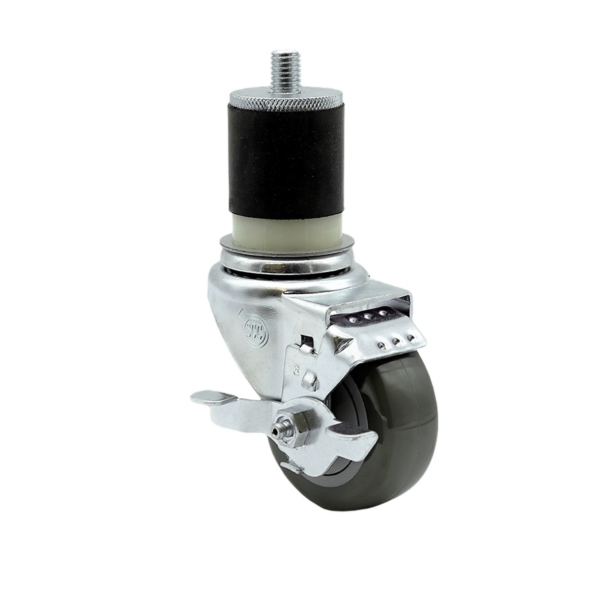 Service Caster, 3Inch x 1 1/4Inch Stem Caster, Wheel Diameter 3 in, Caster Type Swivel, Package (qty.) 1, Model SCC-SSEX20S314-PPUB-TLB-MTG21