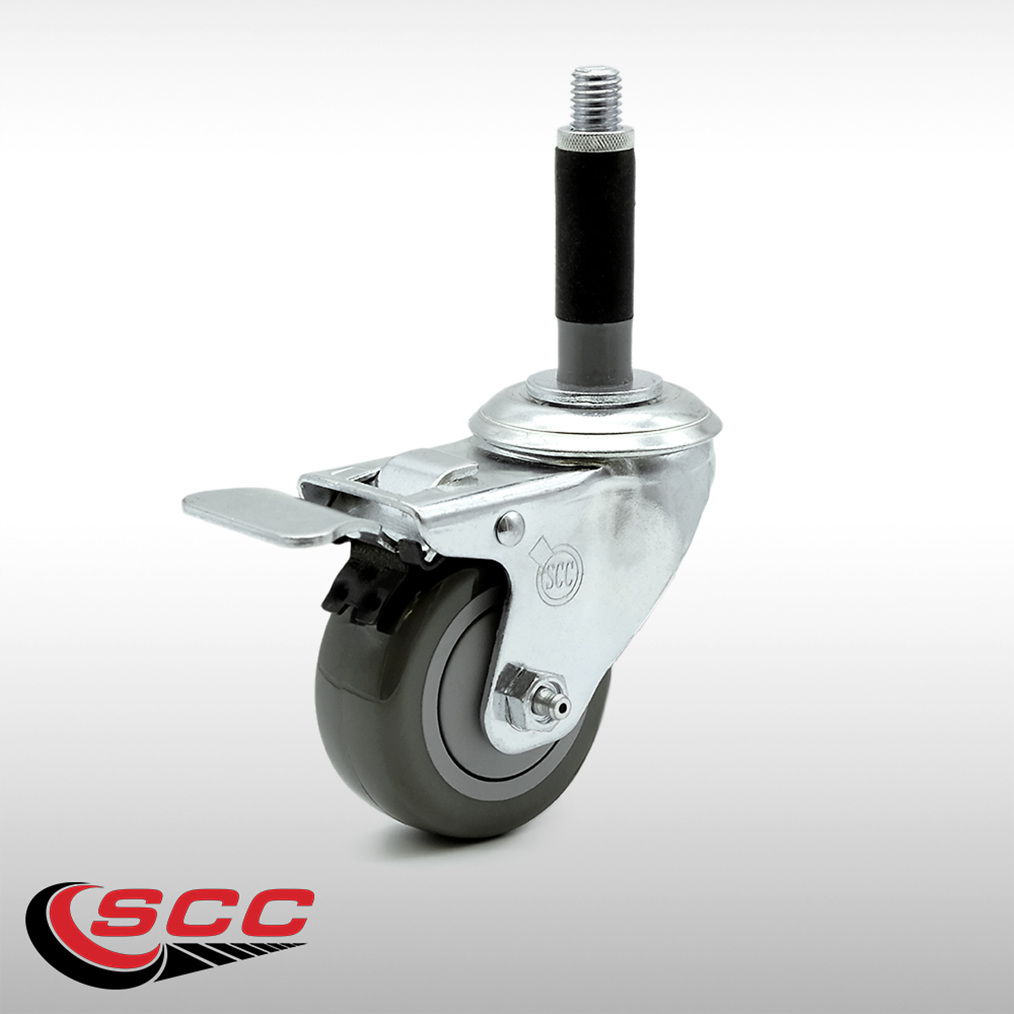 Service Caster, 3Inch x 1 1/4Inch Stem Caster, Wheel Diameter 3 in, Caster Type Swivel, Package (qty.) 1, Model SCC-SSTTLEX20S314-PPUB-MTG40