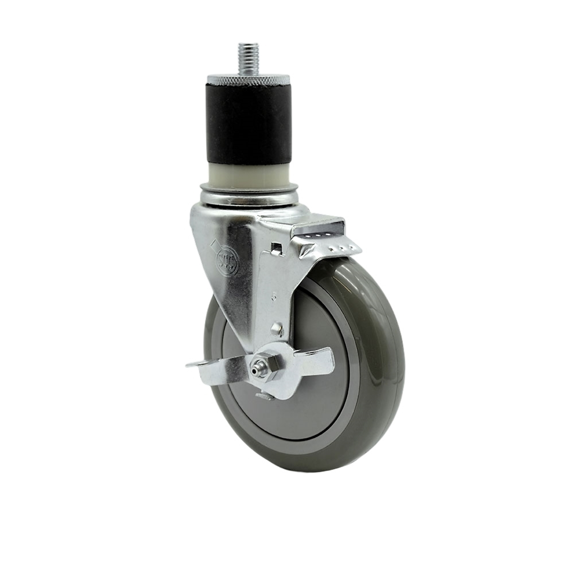 Service Caster, 5Inch x 1 1/4Inch Stem Caster, Wheel Diameter 5 in, Caster Type Swivel, Package (qty.) 1, Model SCC-SSEX20S514-PPUB-TLB-MTG21