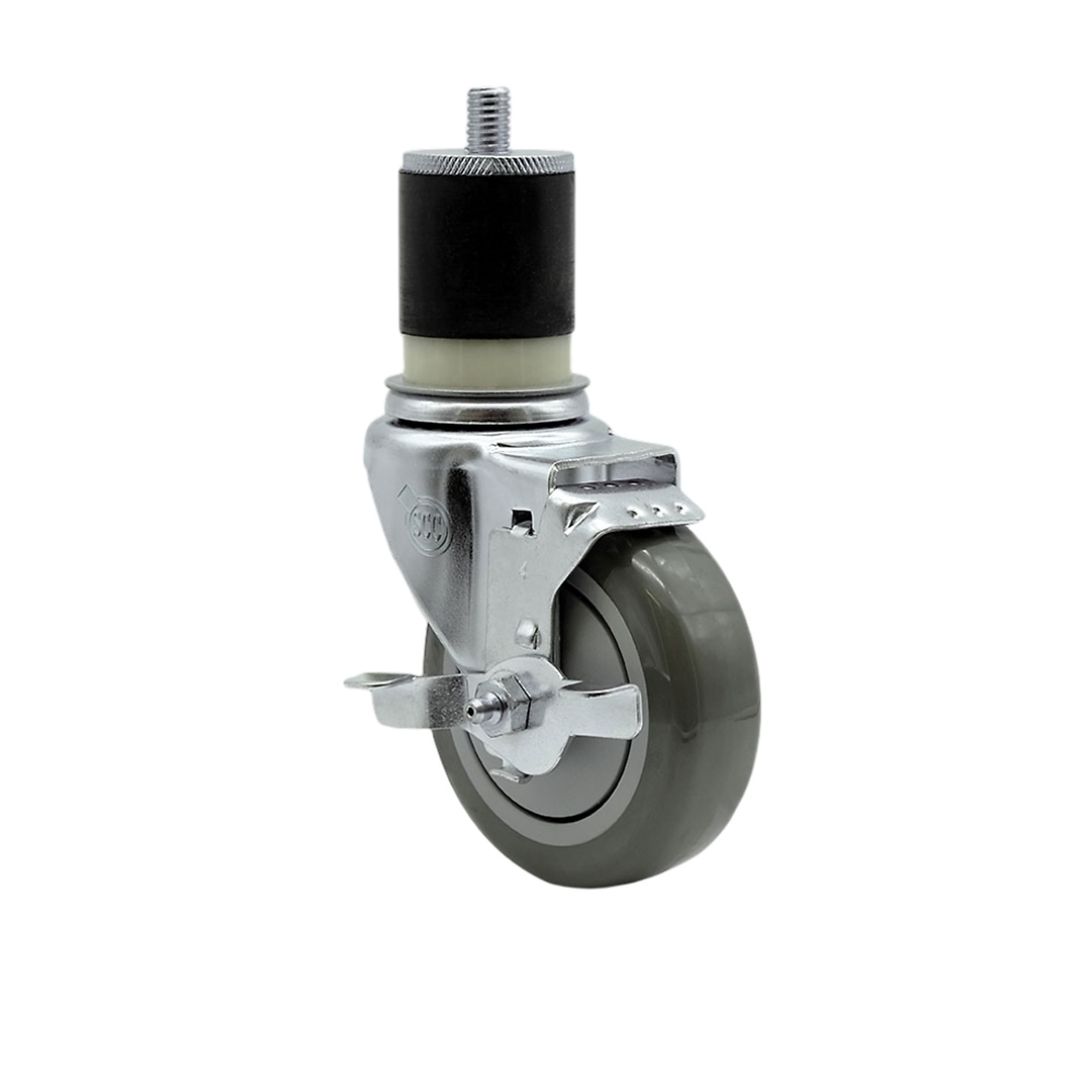 Service Caster, 4Inch x 1 1/4Inch Stem Caster, Wheel Diameter 4 in, Caster Type Swivel, Package (qty.) 1, Model SCC-SSEX20S414-PPUB-TLB-MTG21