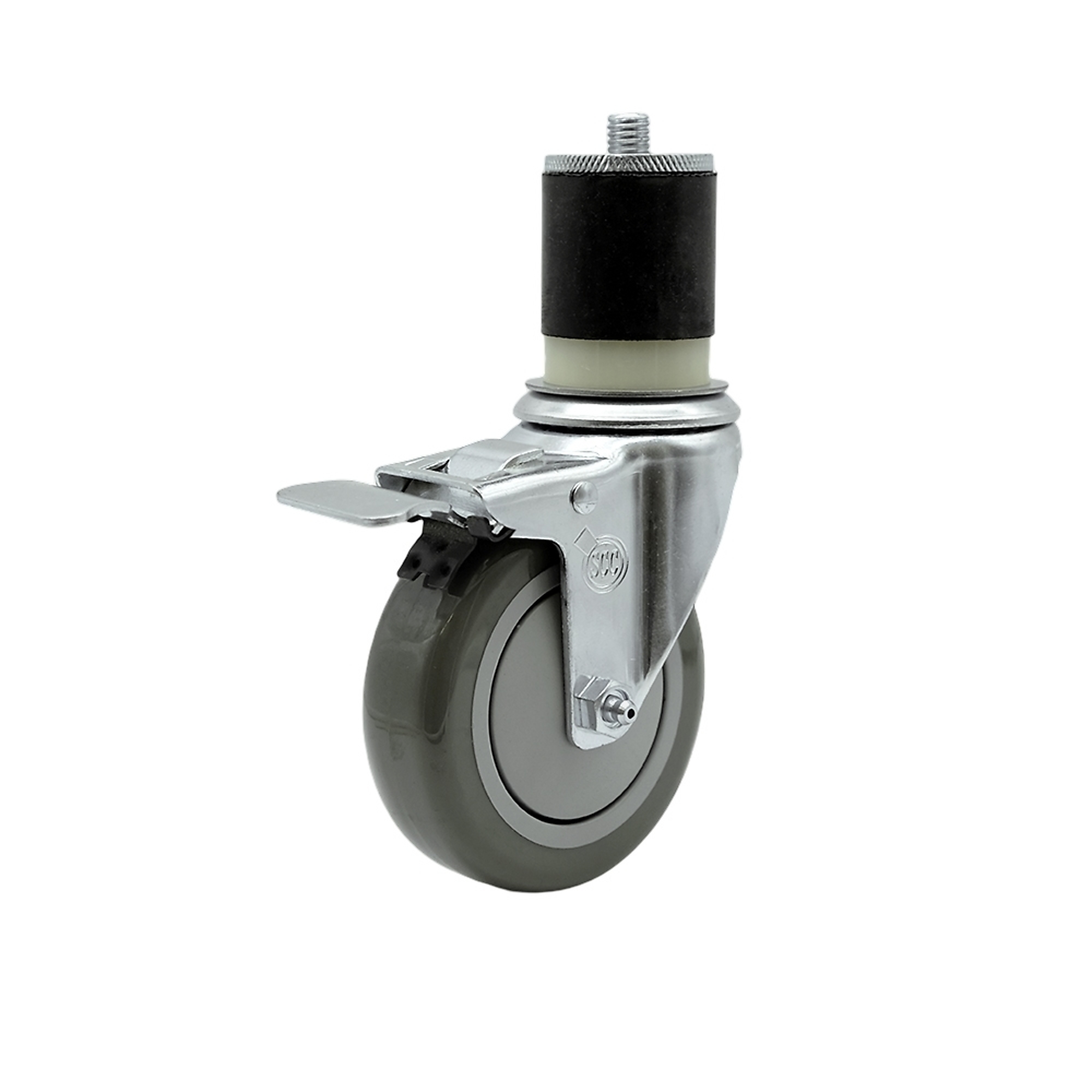 Service Caster, 4Inch x 1 1/4Inch Stem Caster, Wheel Diameter 4 in, Caster Type Swivel, Package (qty.) 1, Model SCC-SSTTLEX20S414-PPUB-MTG21