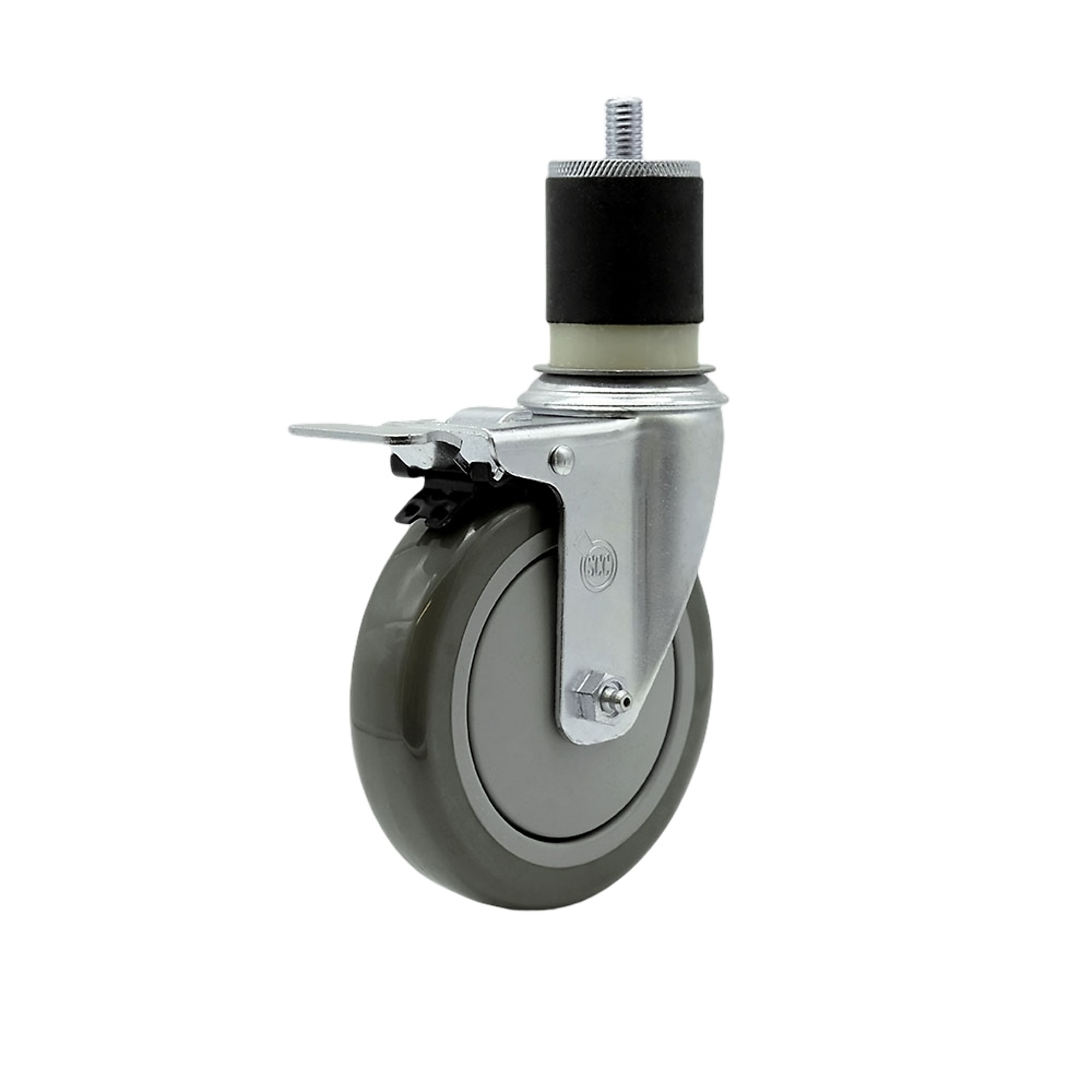 Service Caster, 5Inch x 1 1/4Inch Stem Caster, Wheel Diameter 5 in, Caster Type Swivel, Package (qty.) 1, Model SCC-SSTTLEX20S514-PPUB-MTG21