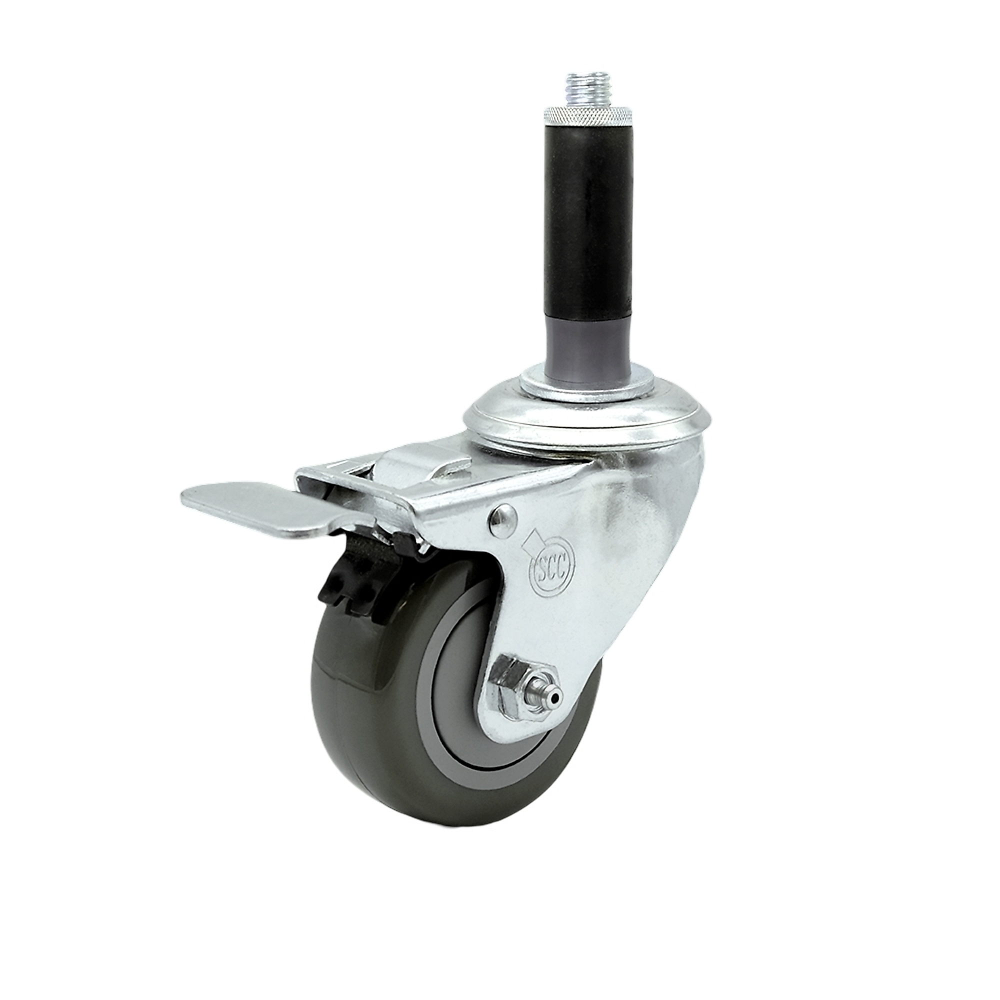 Service Caster, 3Inch x 1 1/4Inch Stem Caster, Wheel Diameter 3 in, Caster Type Swivel, Package (qty.) 1, Model SCC-SSTTLEX20S314-PPUB-MTG42