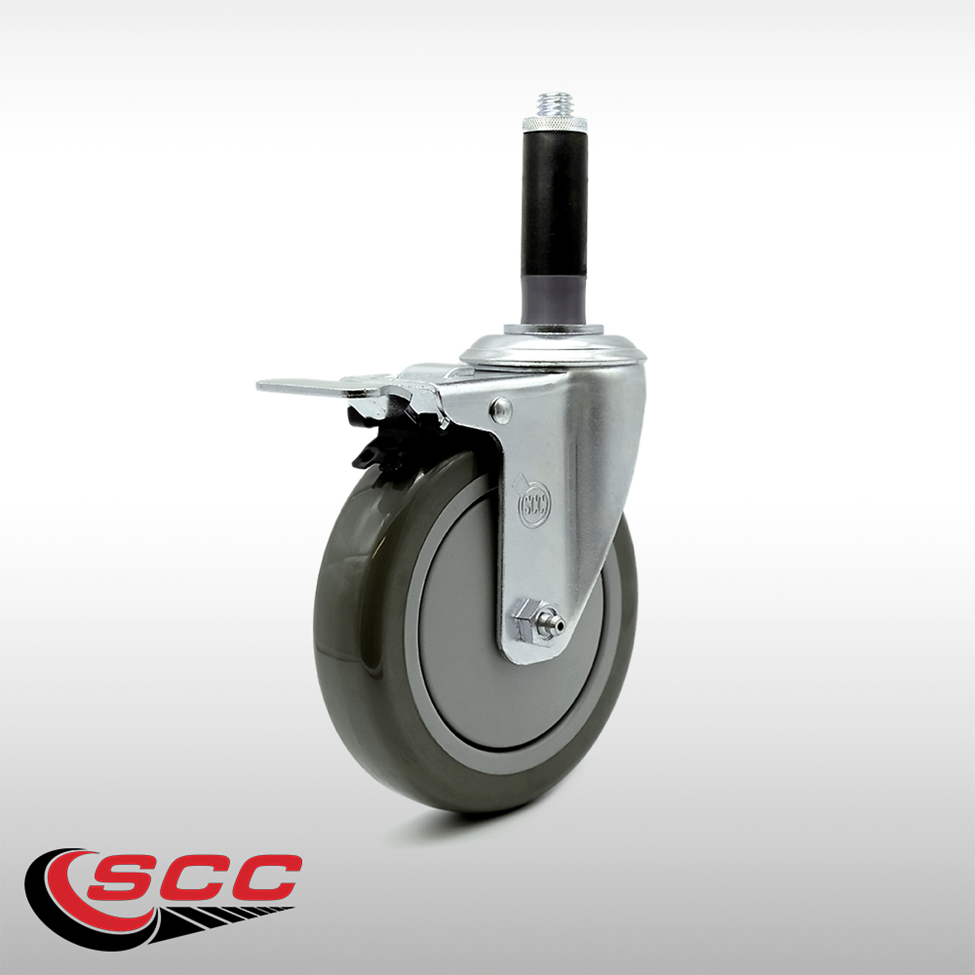 Service Caster, 5Inch x 1 1/4Inch Stem Caster, Wheel Diameter 5 in, Caster Type Swivel, Package (qty.) 1, Model SCC-SSTTLEX20S514-PPUB-MTG41