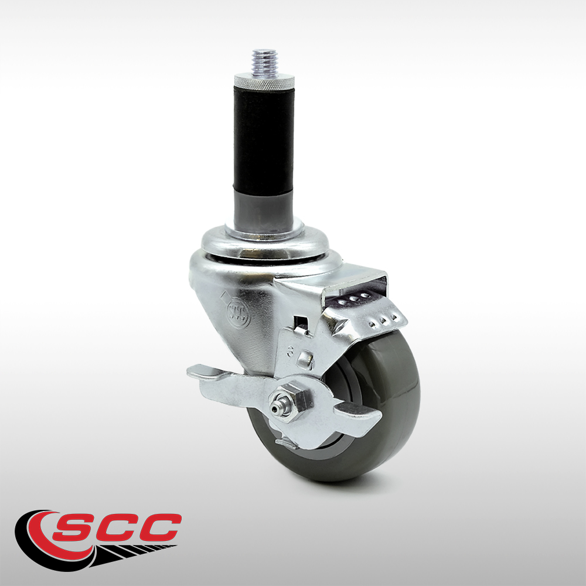 Service Caster, 3Inch x 1 1/4Inch Stem Caster, Wheel Diameter 3 in, Caster Type Swivel, Package (qty.) 1, Model SCC-SSEX20S314-PPUB-TLB-MTG43