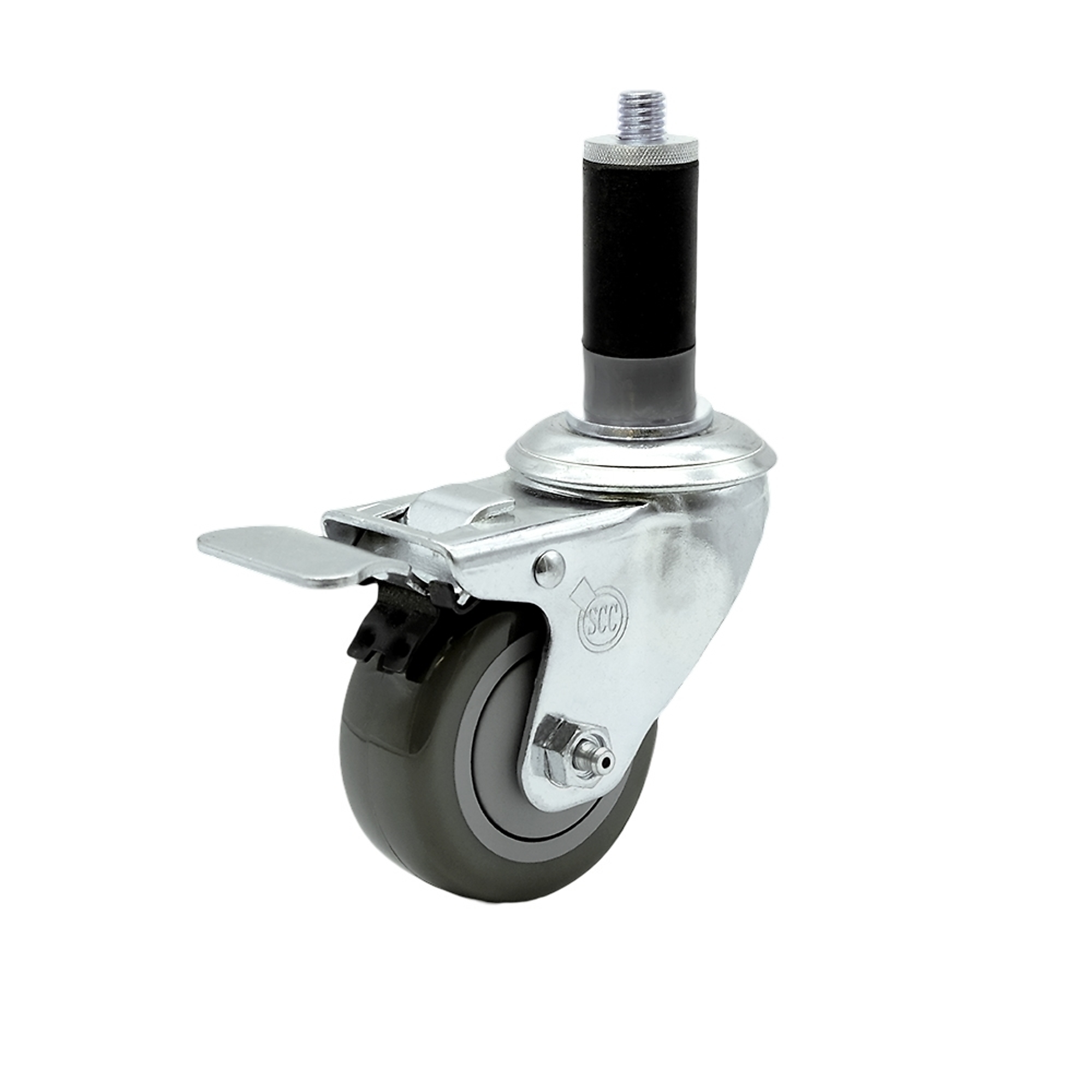 Service Caster, 3Inch x 1 1/4Inch Stem Caster, Wheel Diameter 3 in, Caster Type Swivel, Package (qty.) 1, Model SCC-SSTTLEX20S314-PPUB-MTG43