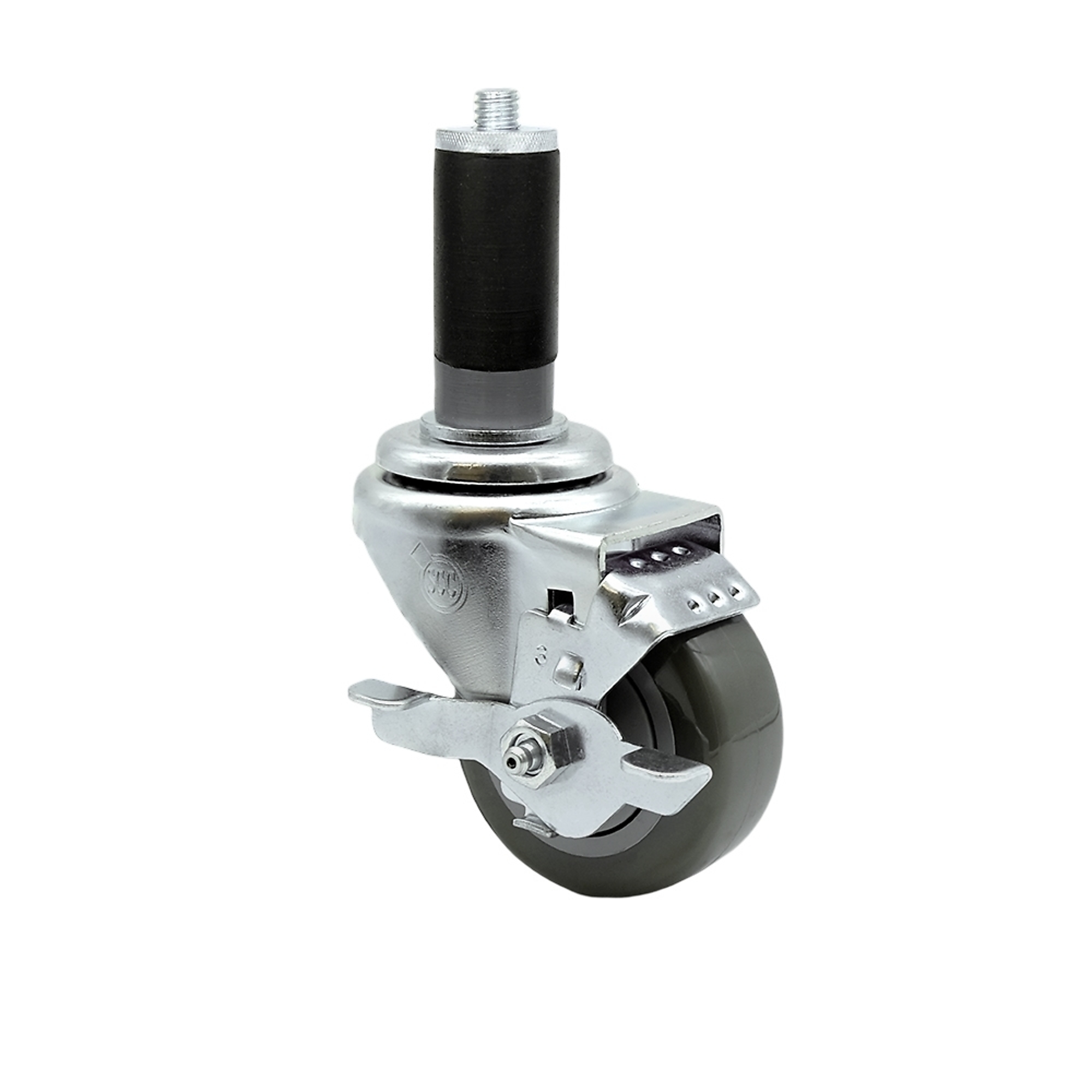 Service Caster, 3 1/2Inch x 1 1/4Inch Stem Caster, Wheel Diameter 3.5 in, Caster Type Swivel, Package (qty.) 1, Model SCC-SSEX20S3514-PPUB-TLB-MTG44