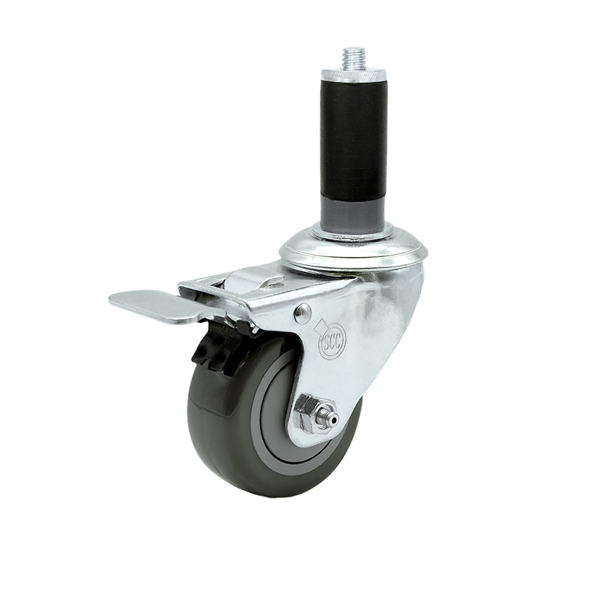 Service Caster, 3Inch x 1 1/4Inch Stem Caster, Wheel Diameter 3 in, Caster Type Swivel, Package (qty.) 1, Model SCC-SSTTLEX20S314-PPUB-MTG44