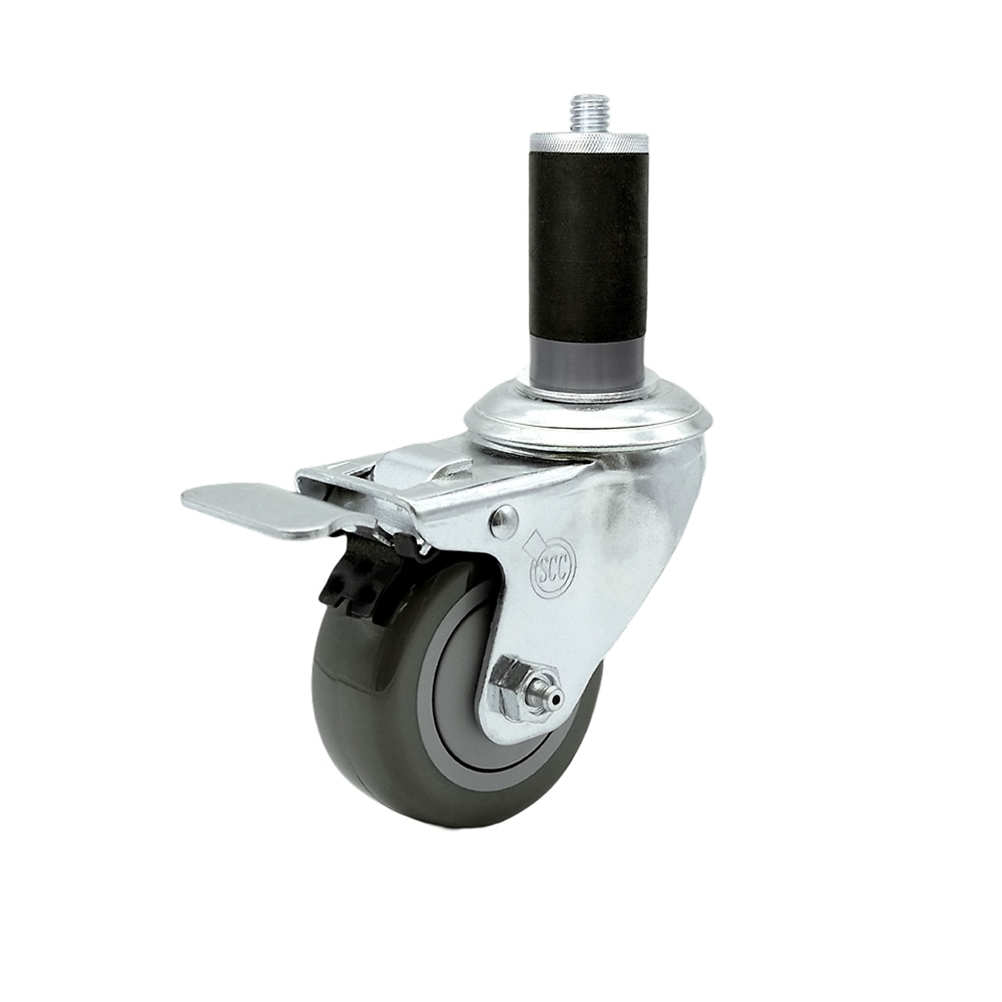 Service Caster, 3Inch x 1 1/4Inch Stem Caster, Wheel Diameter 3 in, Caster Type Swivel, Package (qty.) 1, Model SCC-SSTTLEX20S314-PPUB-MTG45