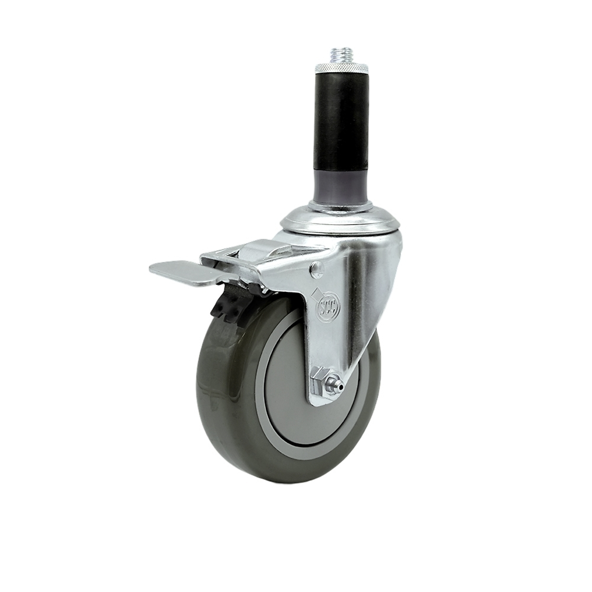 Service Caster, 4Inch x 1 1/4Inch Stem Caster, Wheel Diameter 4 in, Caster Type Swivel, Package (qty.) 1, Model SCC-SSTTLEX20S414-PPUB-MTG44