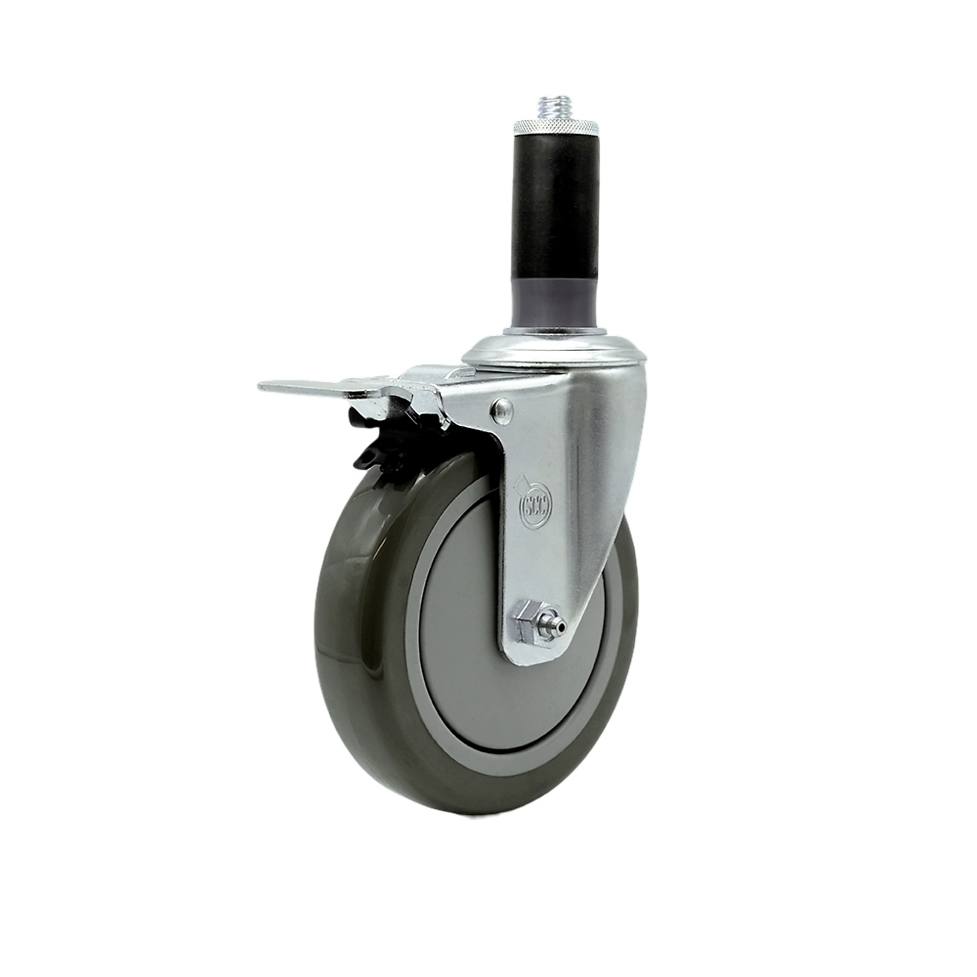 Service Caster, 5Inch x 1 1/4Inch Stem Caster, Wheel Diameter 5 in, Caster Type Swivel, Package (qty.) 1, Model SCC-SSTTLEX20S514-PPUB-MTG44