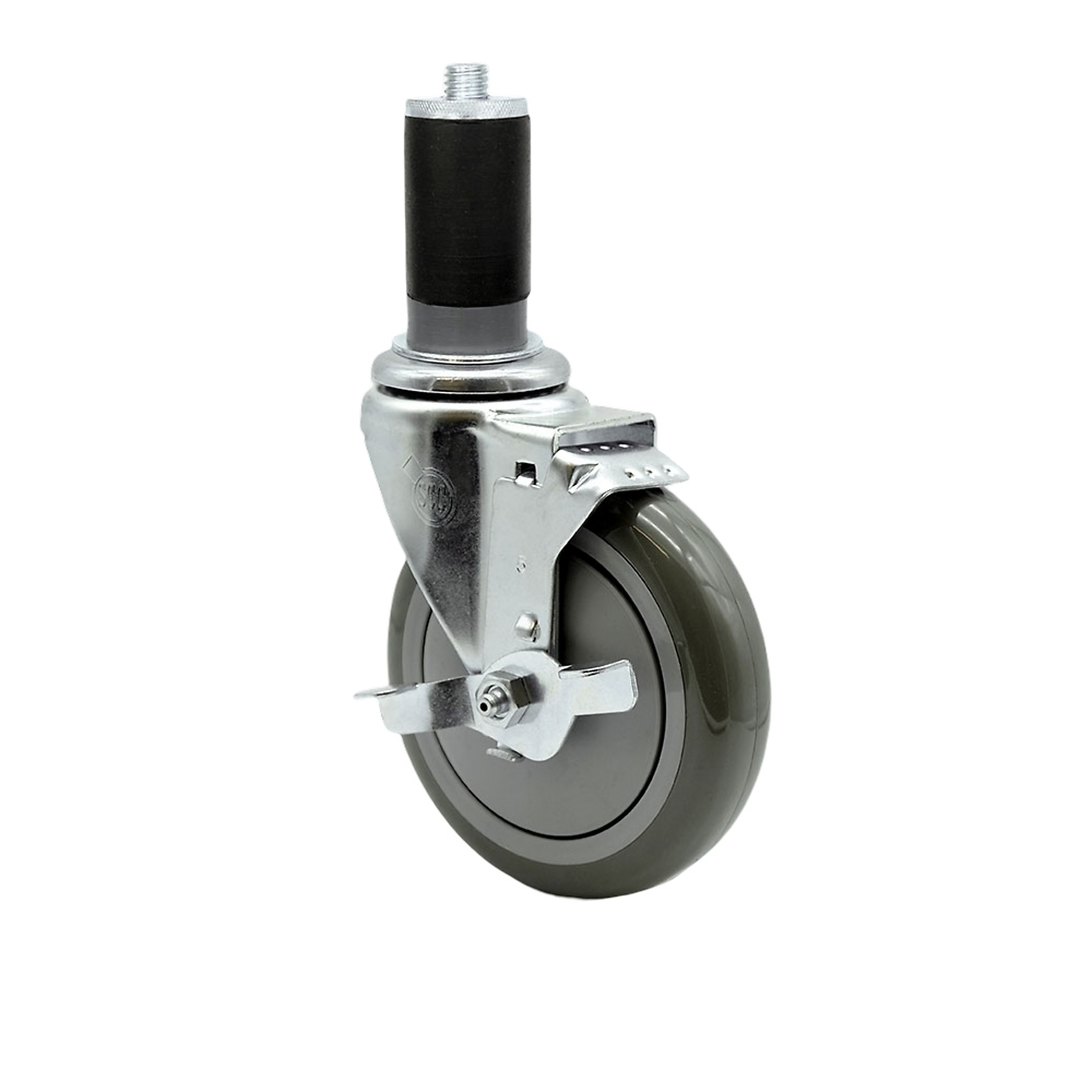 Service Caster, 5Inch x 1 1/4Inch Stem Caster, Wheel Diameter 5 in, Caster Type Swivel, Package (qty.) 1, Model SCC-SSEX20S514-PPUB-TLB-MTG47