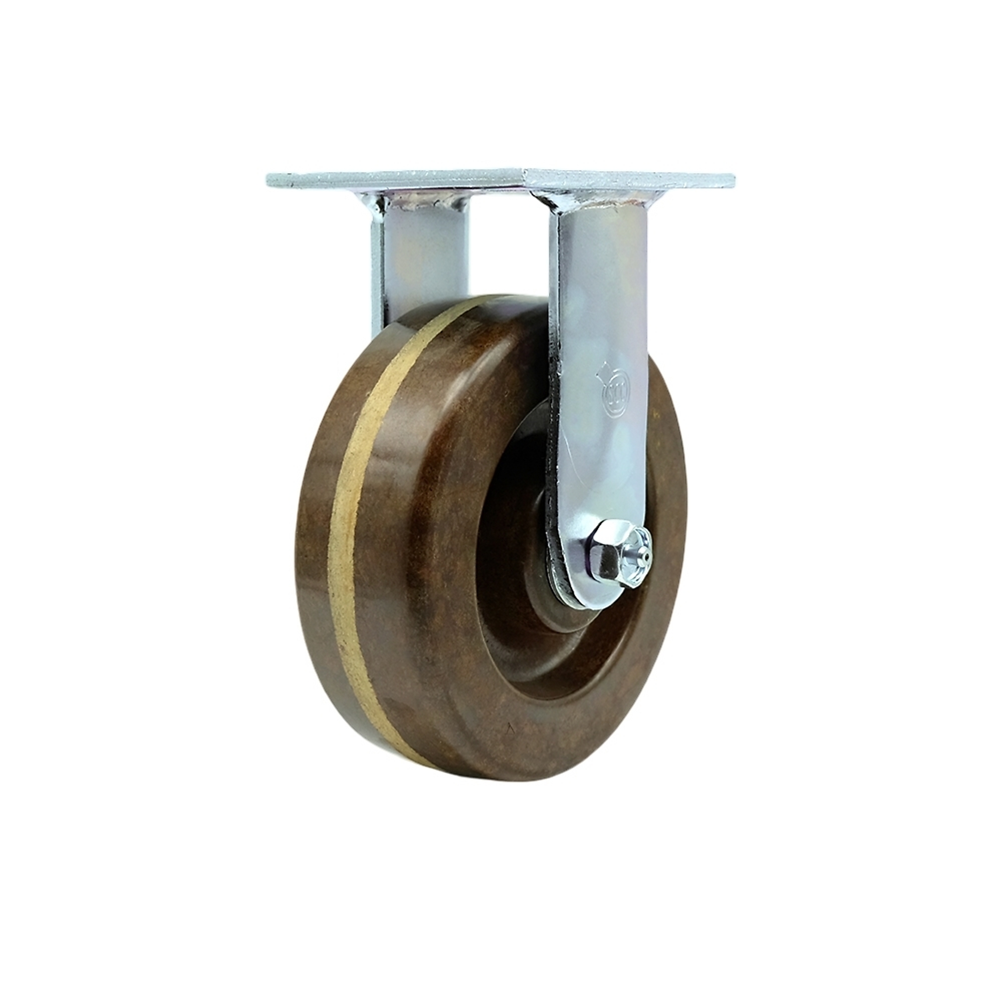 Service Caster, 6Inch x 2Inch Plate Caster, Wheel Diameter 6 in, Caster Type Rigid, Package (qty.) 1, Model SCC-30R620-PHRHT