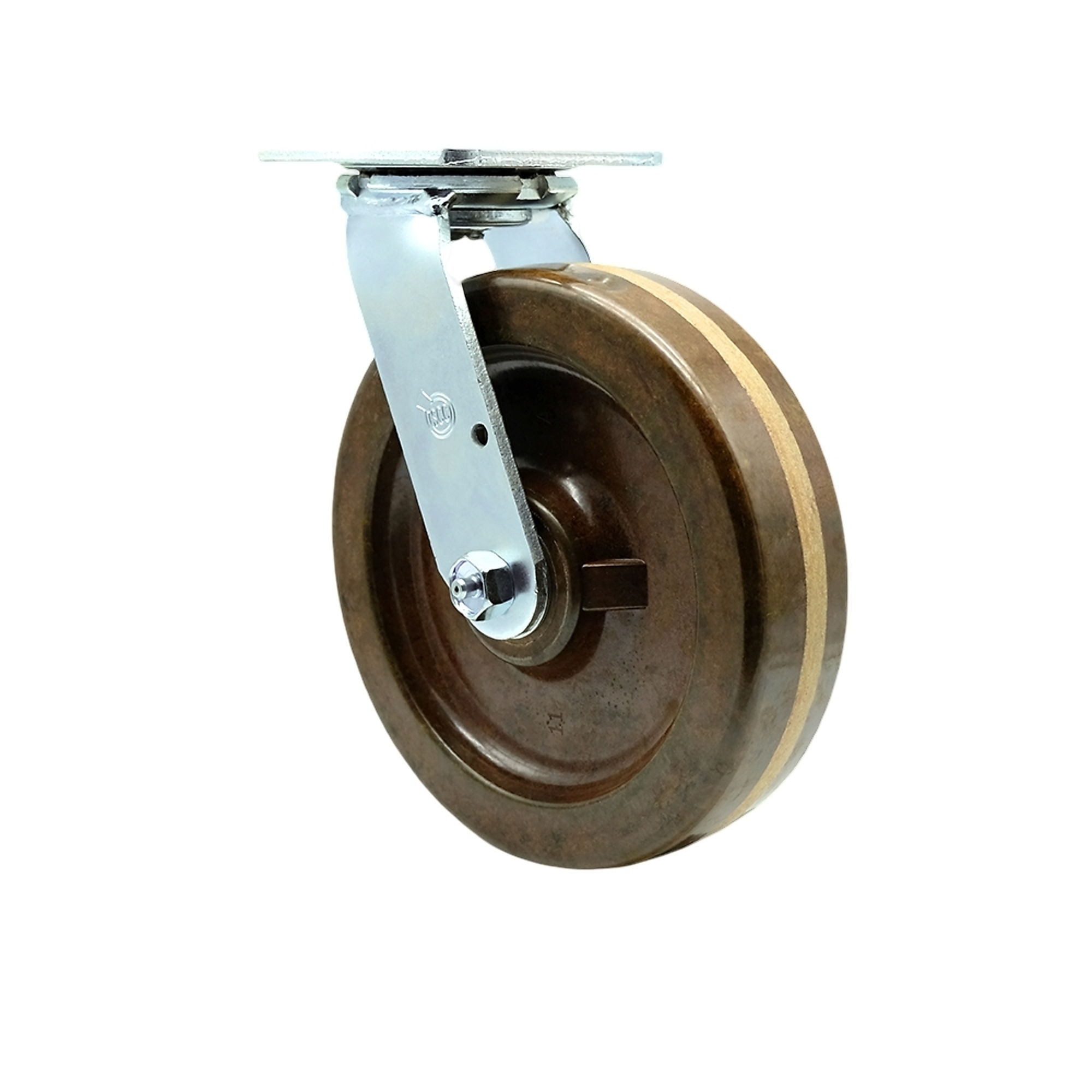 Service Caster, 8Inch x 2Inch Plate Caster, Wheel Diameter 8 in, Caster Type Swivel, Package (qty.) 1, Model SCC-30CS820-PHRHT