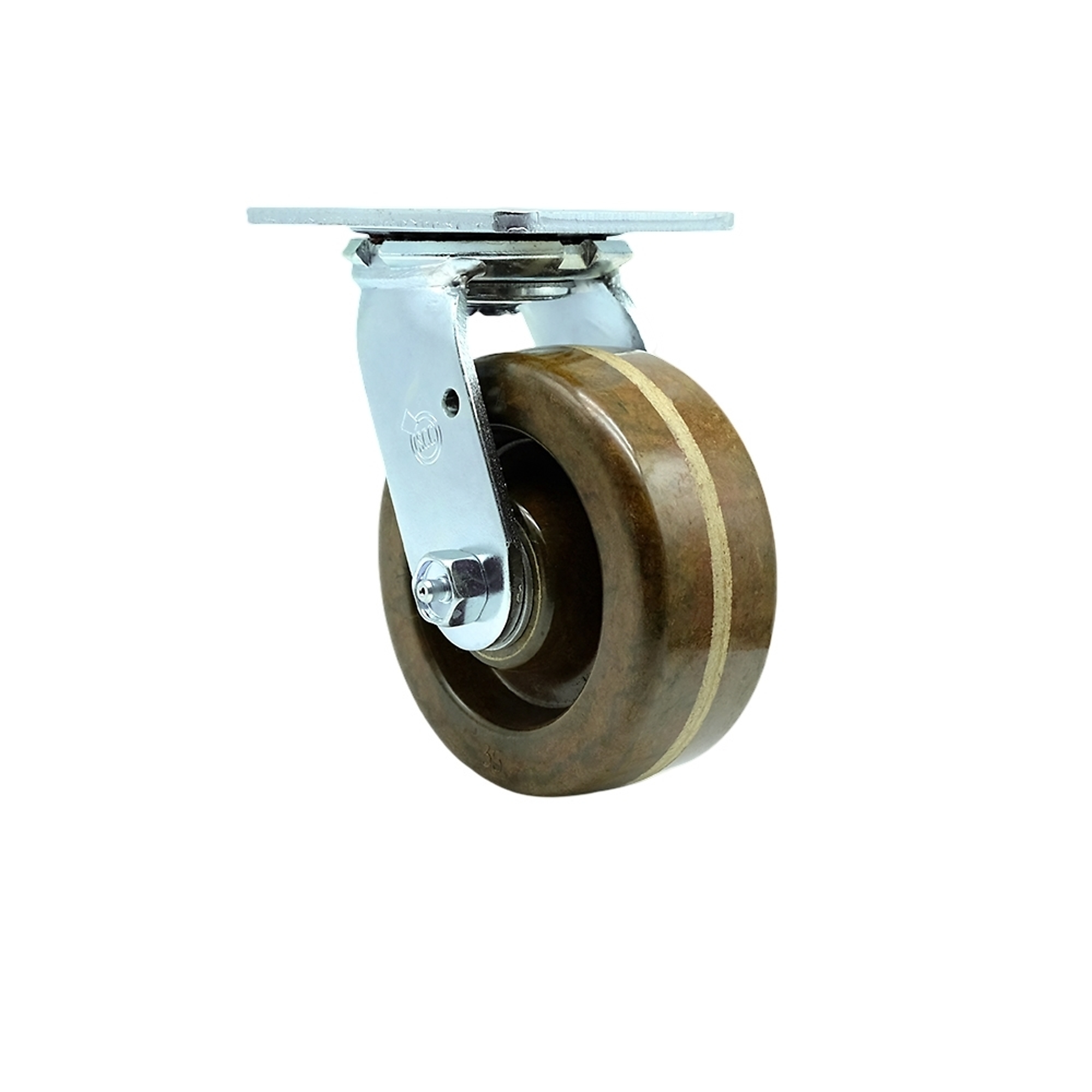 Service Caster, 5Inch x 2Inch Plate Caster, Wheel Diameter 5 in, Caster Type Swivel, Package (qty.) 1, Model SCC-30CS520-PHRHT