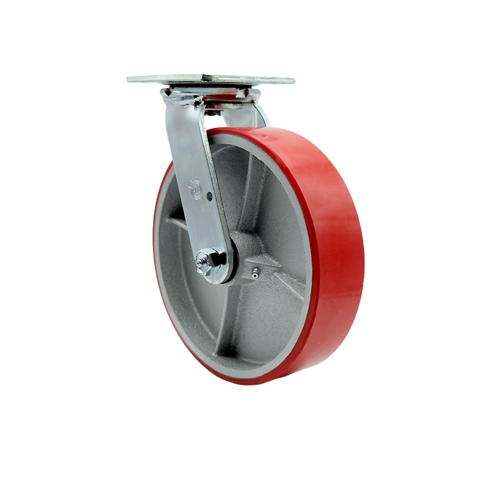 Service Caster, 8Inch x 2Inch Plate Caster, Wheel Diameter 8 in, Caster Type Swivel, Package (qty.) 1, Model SCC-30CS820-PUR-RS