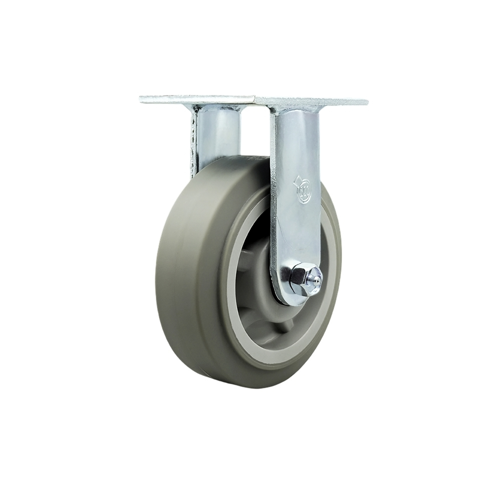 Service Caster, 6Inch x 2Inch Plate Caster, Wheel Diameter 6 in, Caster Type Rigid, Package (qty.) 1, Model SCC-30R620-TPRRF