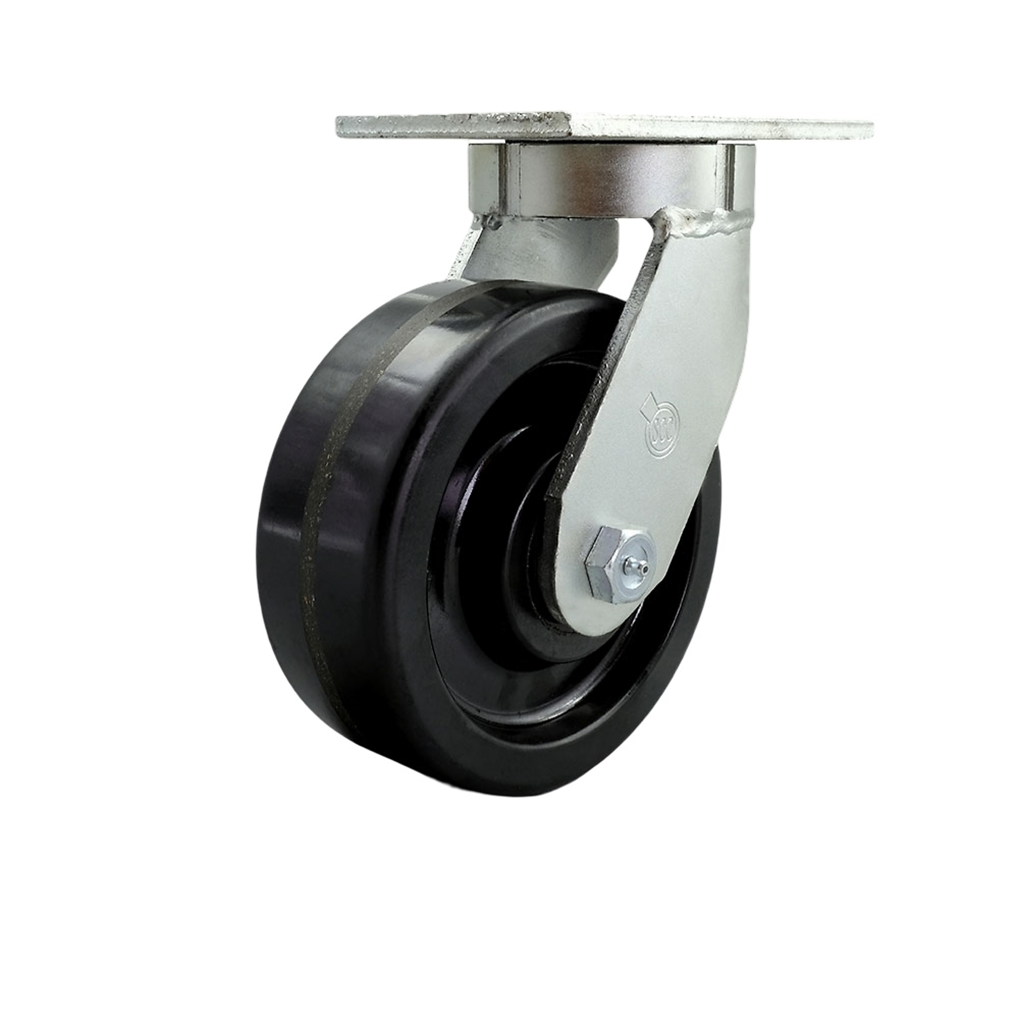 Service Caster, 8Inch x 3Inch Plate Caster, Wheel Diameter 8 in, Caster Type Swivel, Package (qty.) 1, Model SCC-KP92S830-PHR