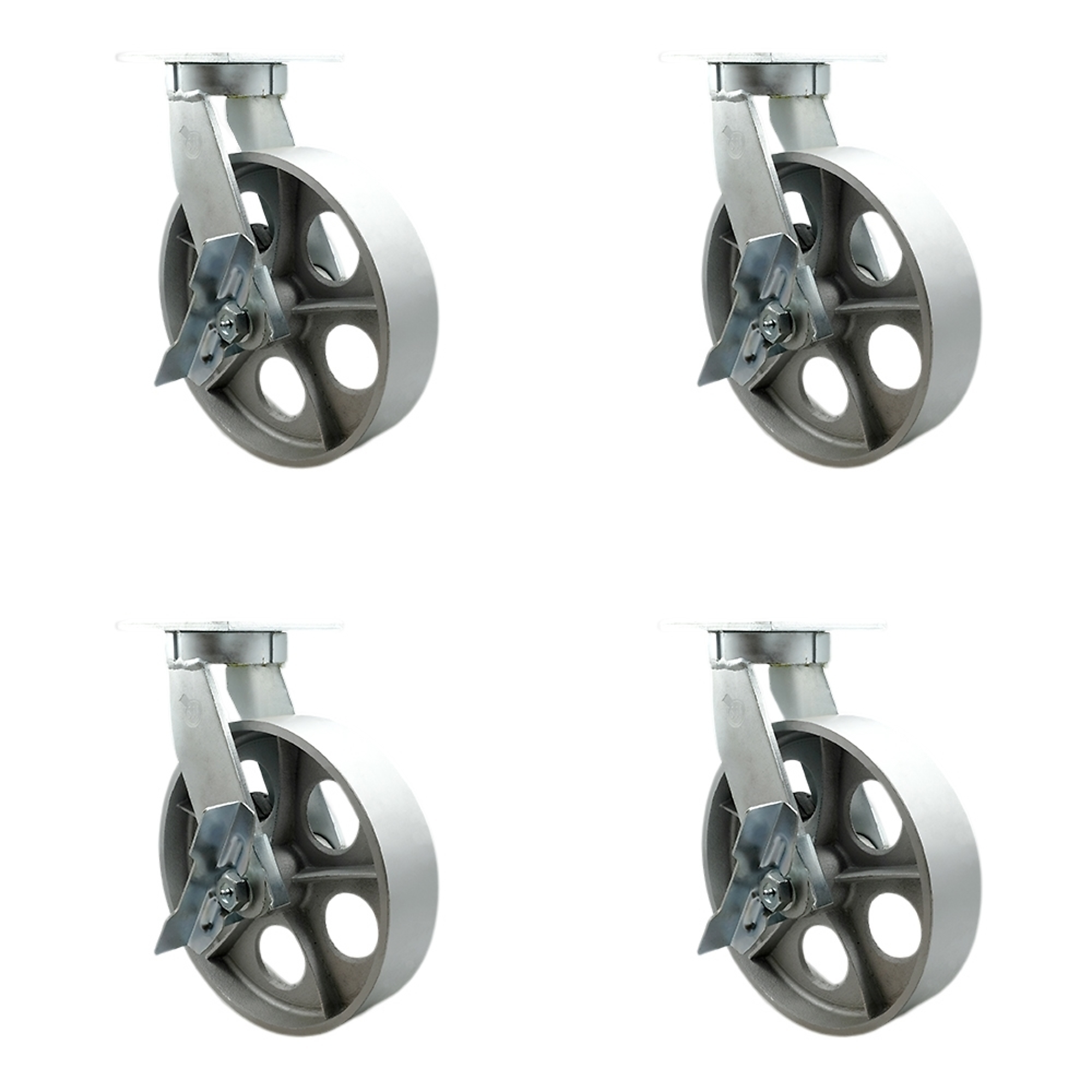 Service Caster, 12Inch x 3Inch Plate Casters, Wheel Diameter 12 in, Caster Type Swivel, Package (qty.) 4, Model SCC-KP92S1230-SSR-SLB-4