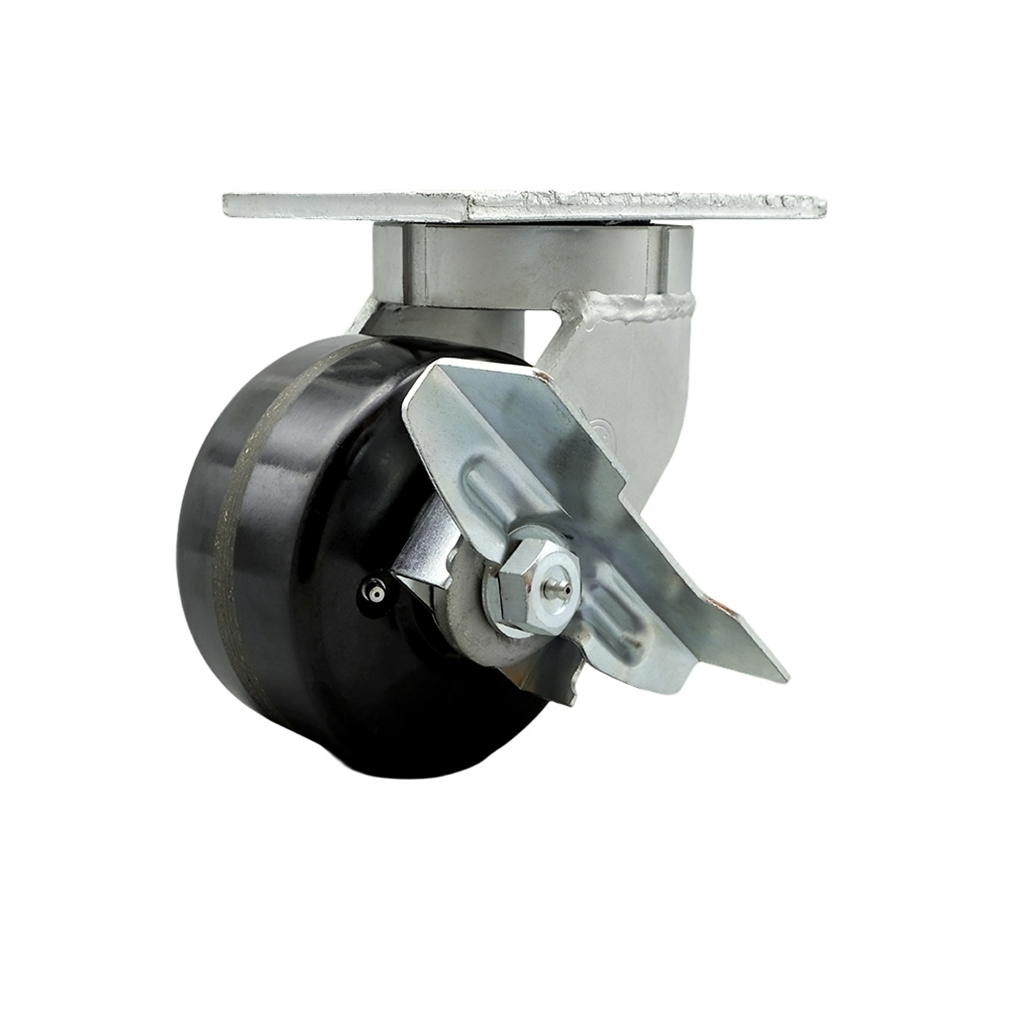 Service Caster, 6Inch x 3Inch Plate Caster, Wheel Diameter 6 in, Caster Type Swivel, Package (qty.) 1, Model SCC-KP92S630-PHR-SLB-BSL