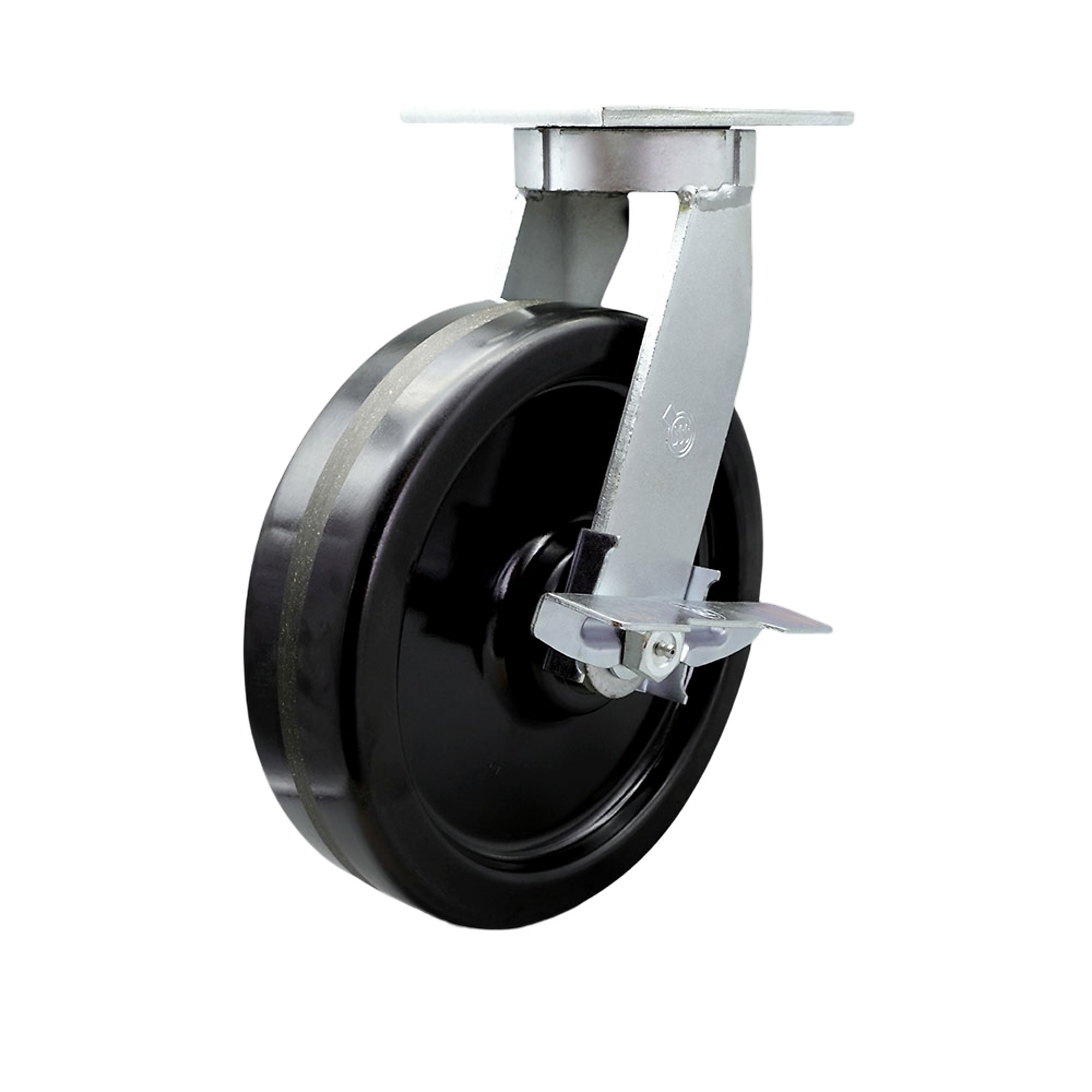 Service Caster, 12Inch x 3Inch Plate Caster, Wheel Diameter 12 in, Caster Type Swivel, Package (qty.) 1, Model SCC-KP92S1230-PHR-SLB-BSL