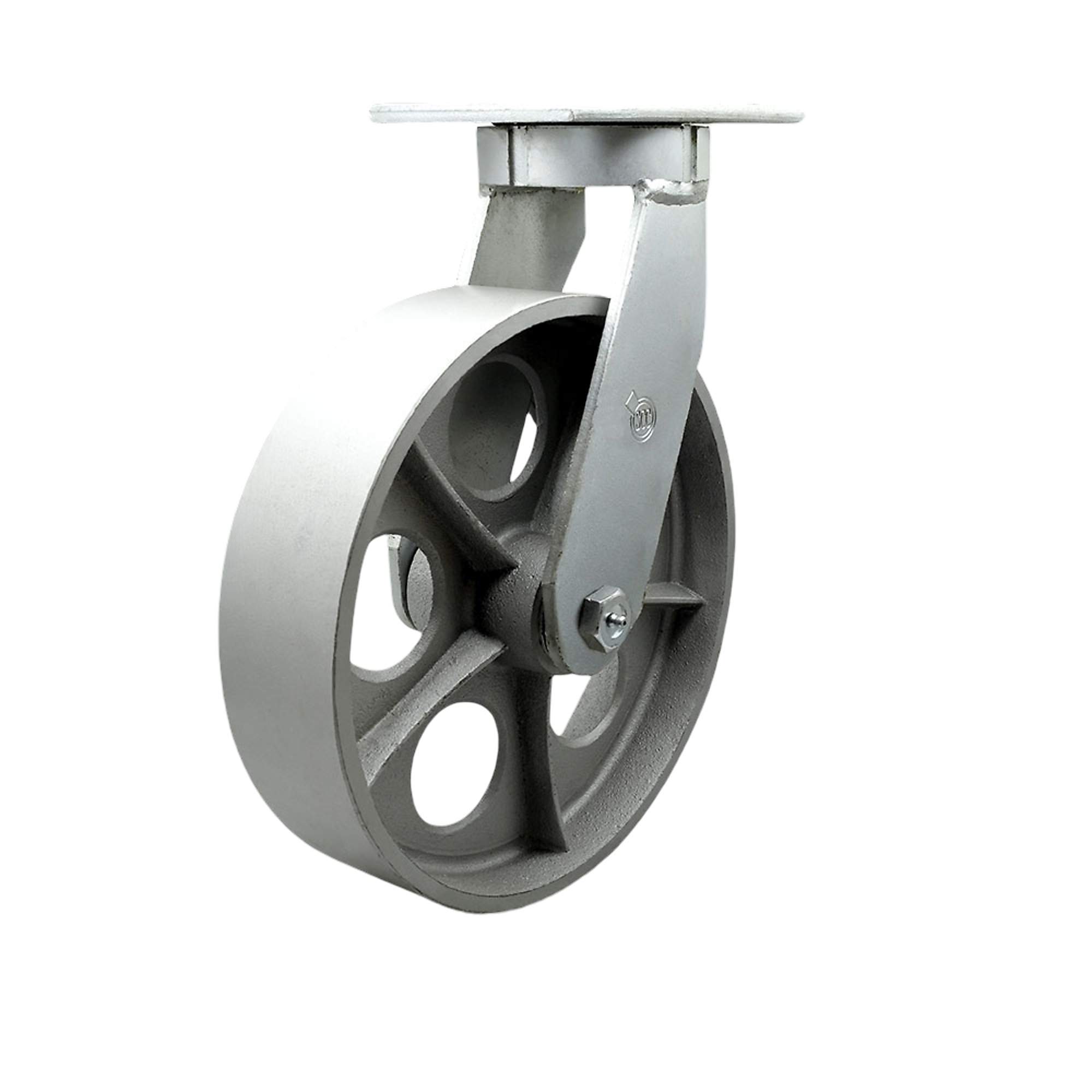 Service Caster, 12Inch x 3Inch Plate Caster, Wheel Diameter 12 in, Caster Type Swivel, Package (qty.) 1, Model SCC-KP92S1230-SSR-BSL