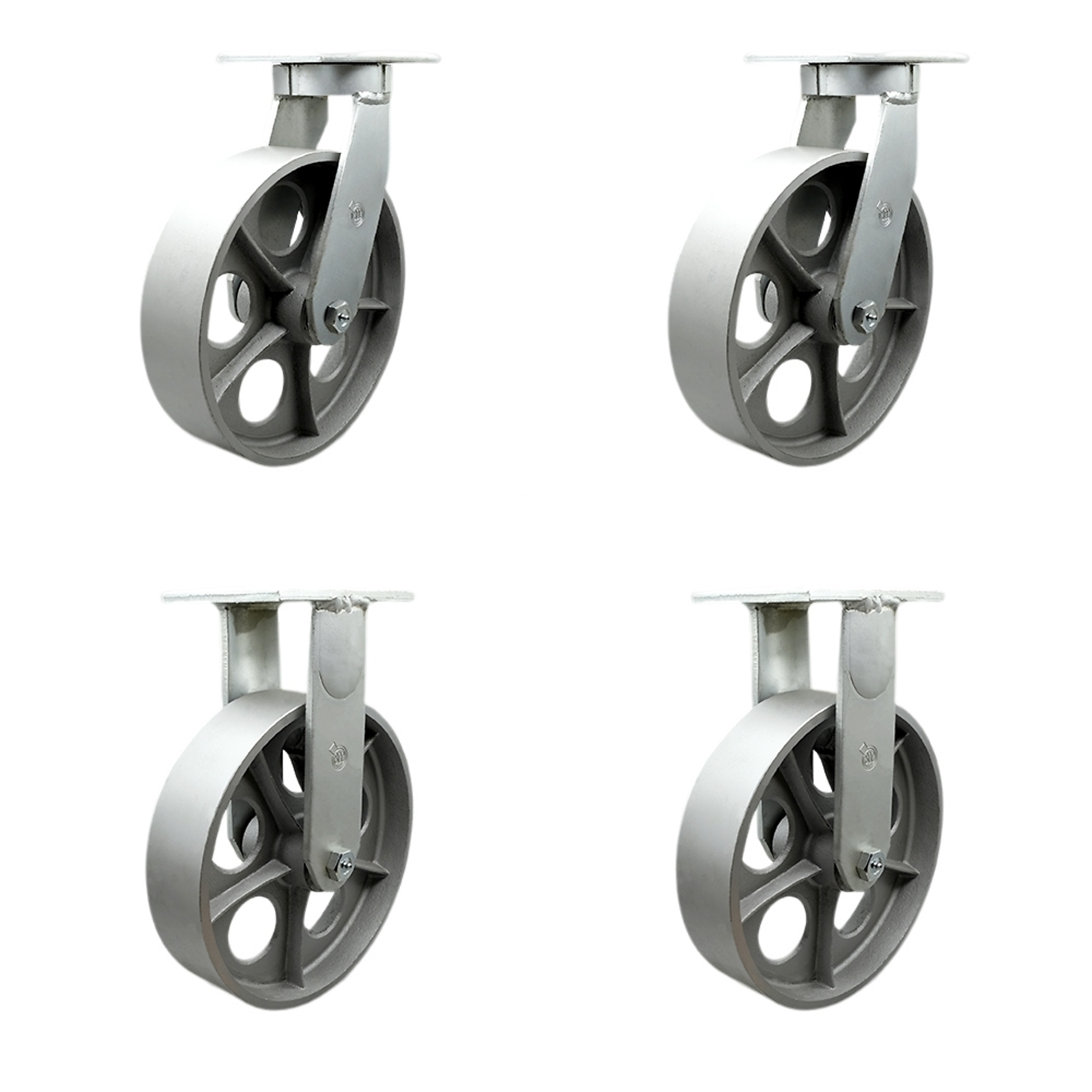 Service Caster, 12Inch x 3Inch Plate Casters, Wheel Diameter 12 in, Caster Type Swivel, Package (qty.) 4, Model SCC-KP92S1230-SSR-2-R-2