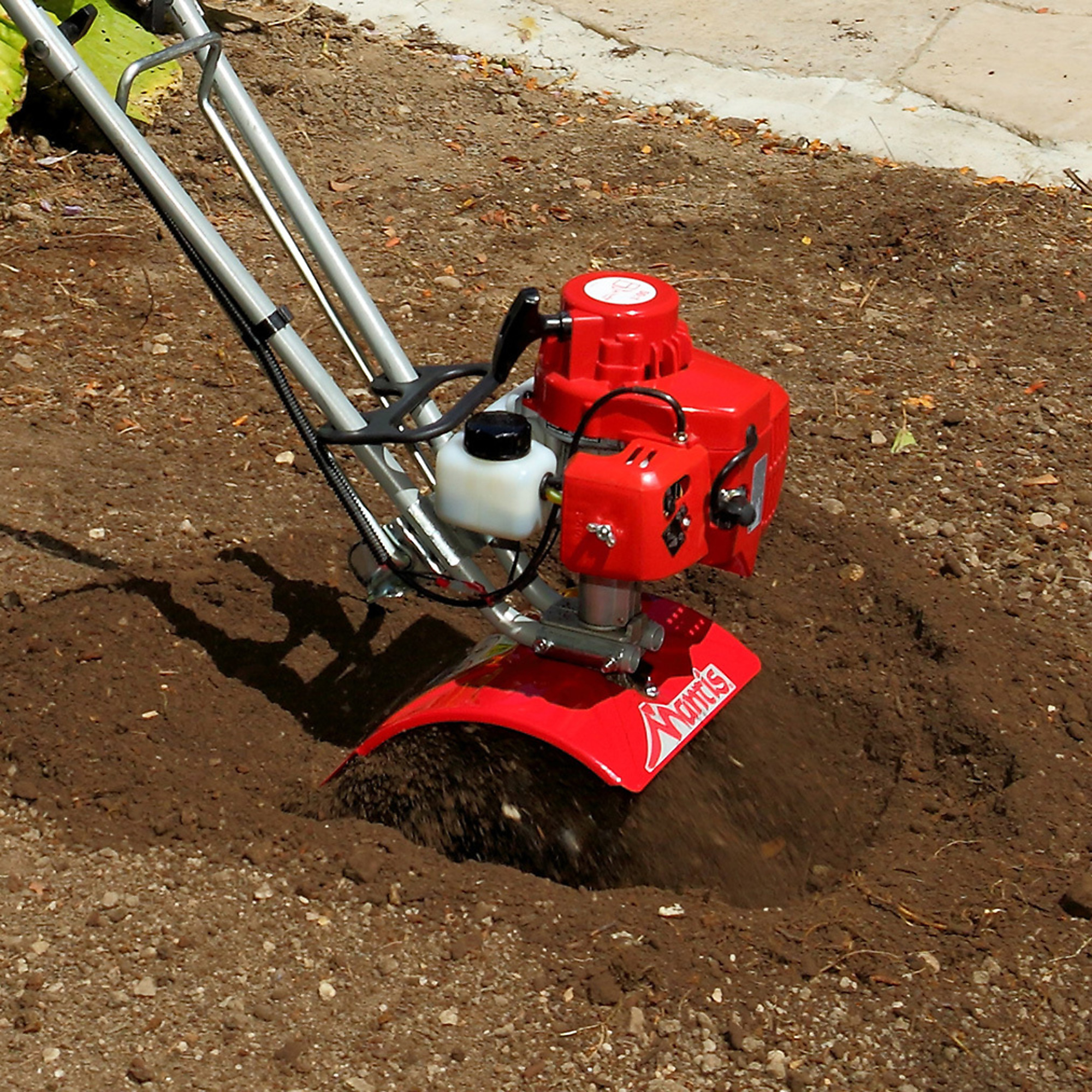 2-Cycle Tiller/Cultivator w/Kickstand FastStart, Max. Working Width 9 in, Engine Displacement 21 cc, Model - Mantis 7924