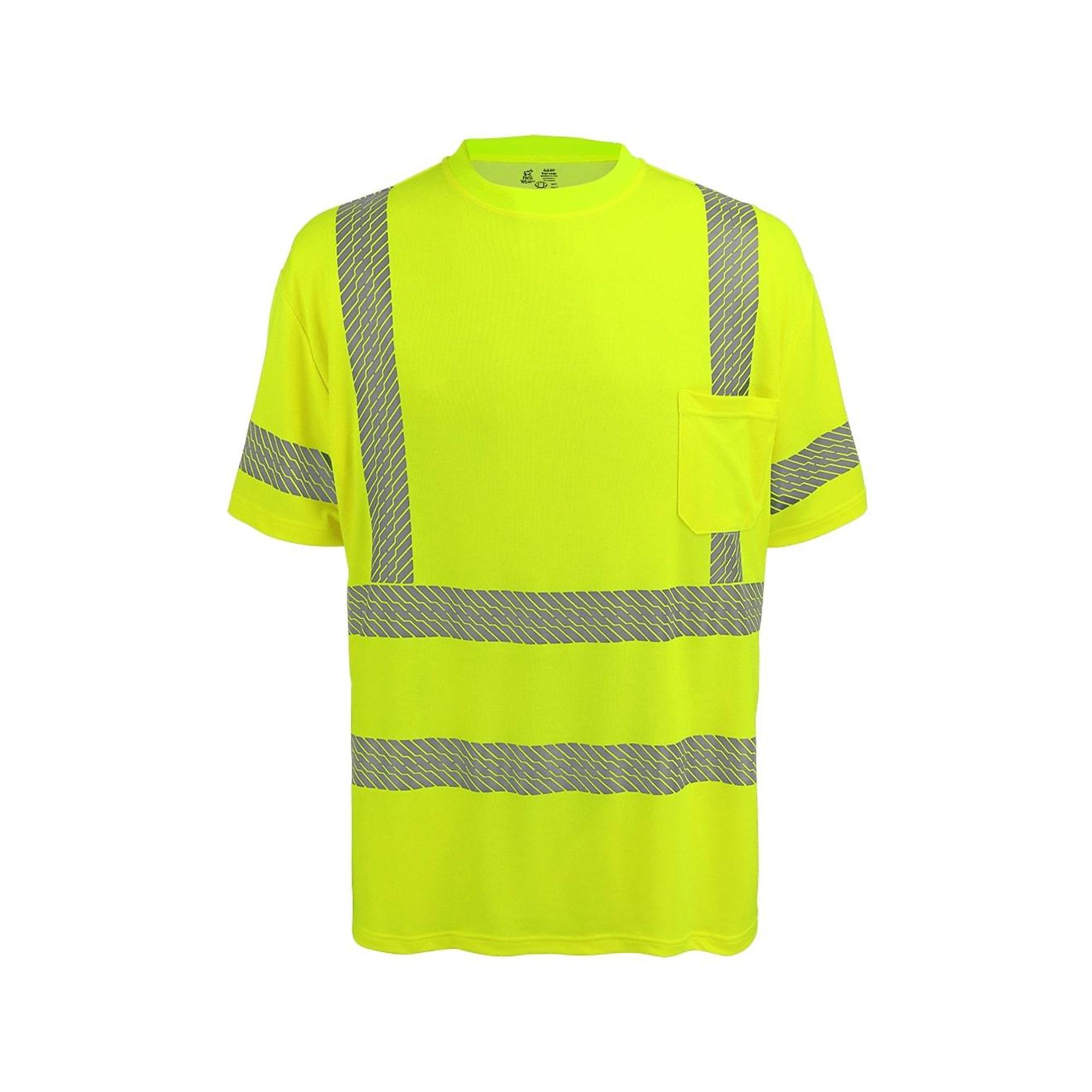 FrogWear, HV Yellow/Green,Class 3Bamboo Self-Wicking, Athletic Shirt, Size 2XL, Model GLO-217-2XL