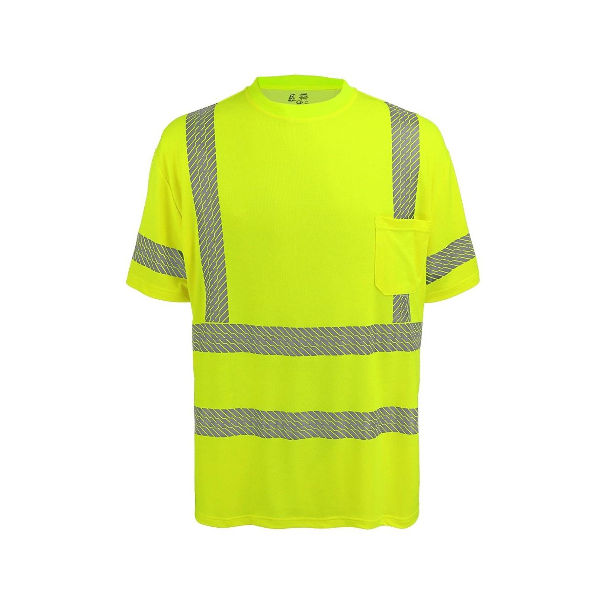 FrogWear, HV Yellow/Green,Class 3Bamboo Self-Wicking, Athletic Shirt, Size 3XL, Model GLO-217-3XL