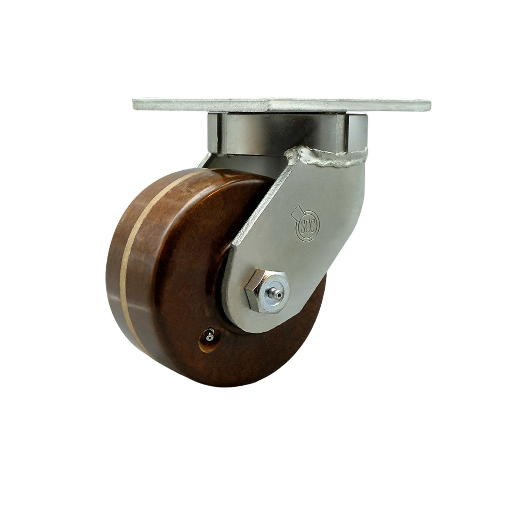 Service Caster, 6Inch x 3Inch Plate Caster, Wheel Diameter 6 in, Caster Type Swivel, Package (qty.) 1, Model SCC-KP92S630-PHRHT-BSL