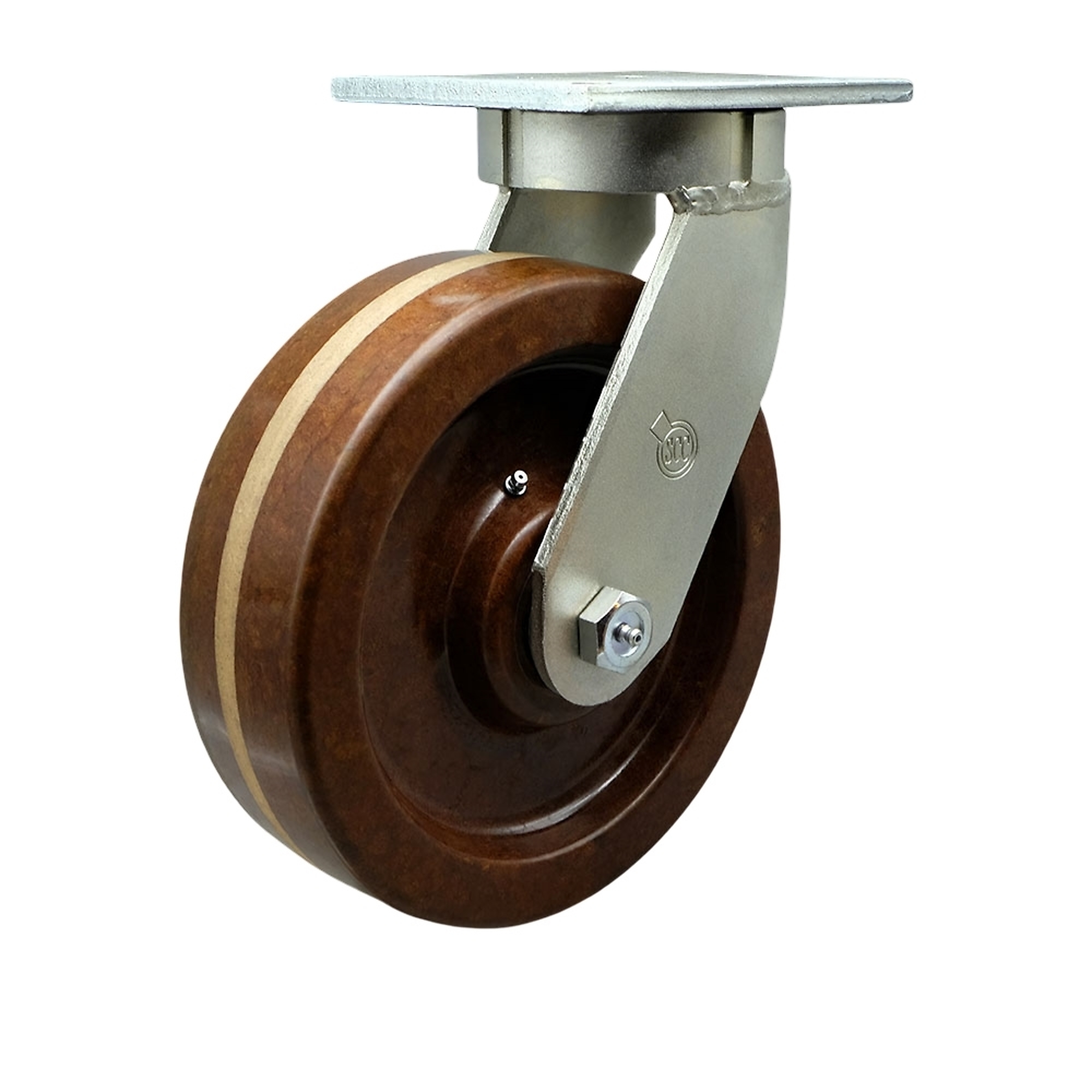 Service Caster, 12Inch x 3Inch Plate Caster, Wheel Diameter 12 in, Caster Type Swivel, Package (qty.) 1, Model SCC-KP92S1230-PHRHT-BSL