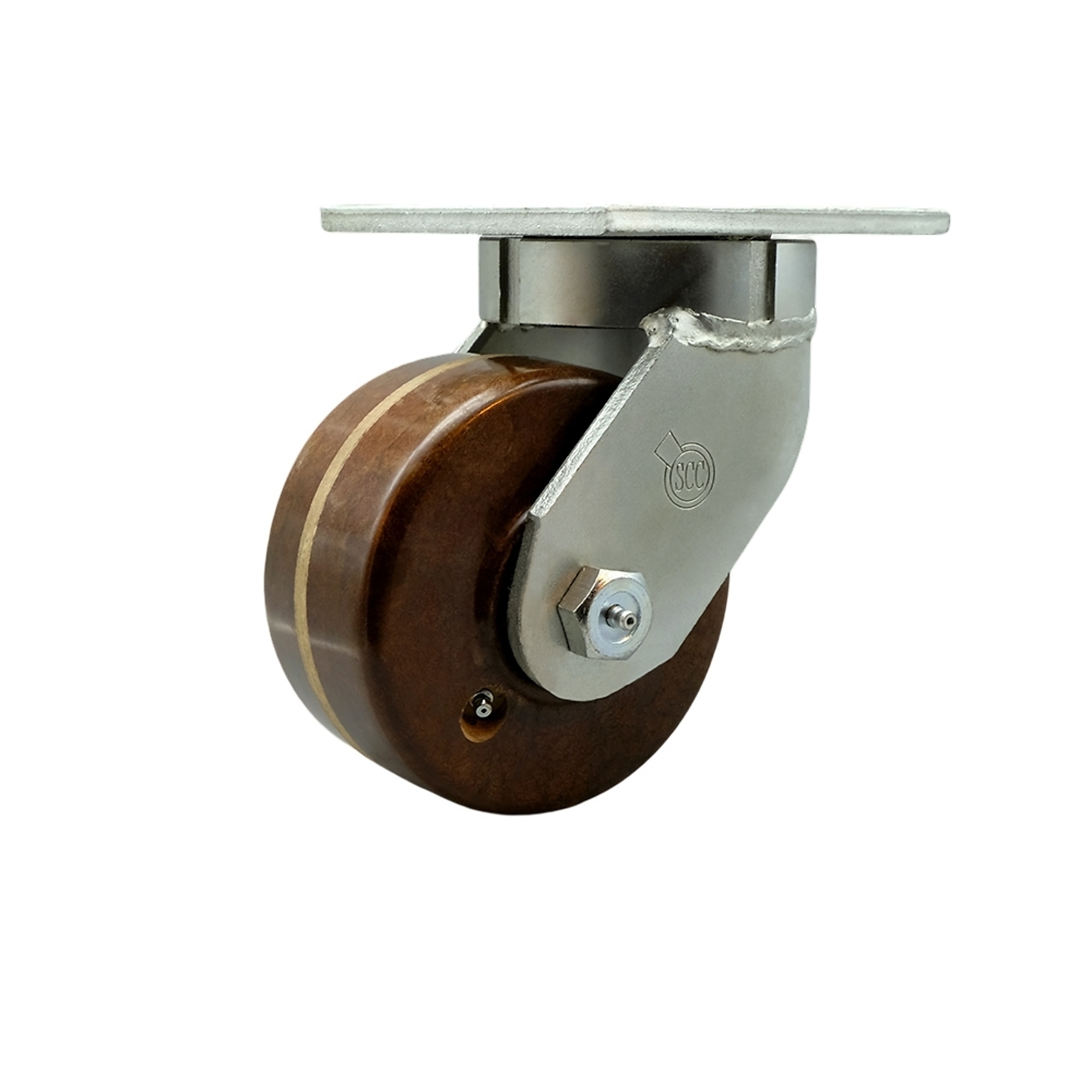 Service Caster, 6Inch x 3Inch Plate Caster, Wheel Diameter 6 in, Caster Type Swivel, Package (qty.) 1, Model SCC-KP92S630-PHRHT