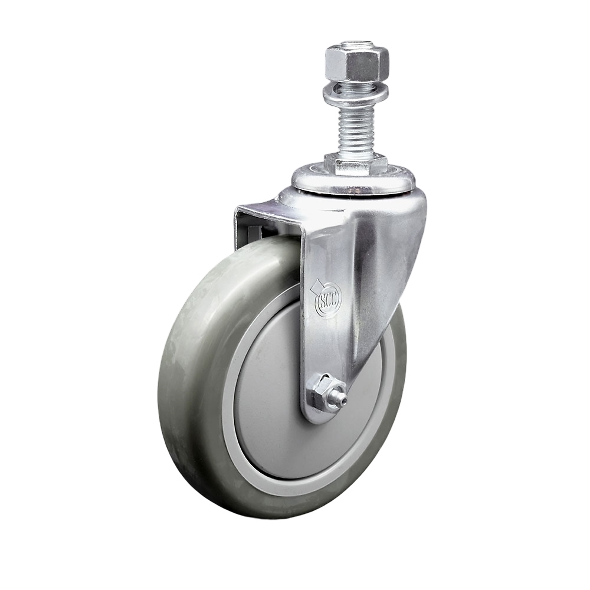 Service Caster, 5Inch x 1 1/4Inch Stem Caster, Wheel Diameter 5 in, Caster Type Swivel, Package (qty.) 1, Model SCC-SSTS20S514-PPUB-M1215