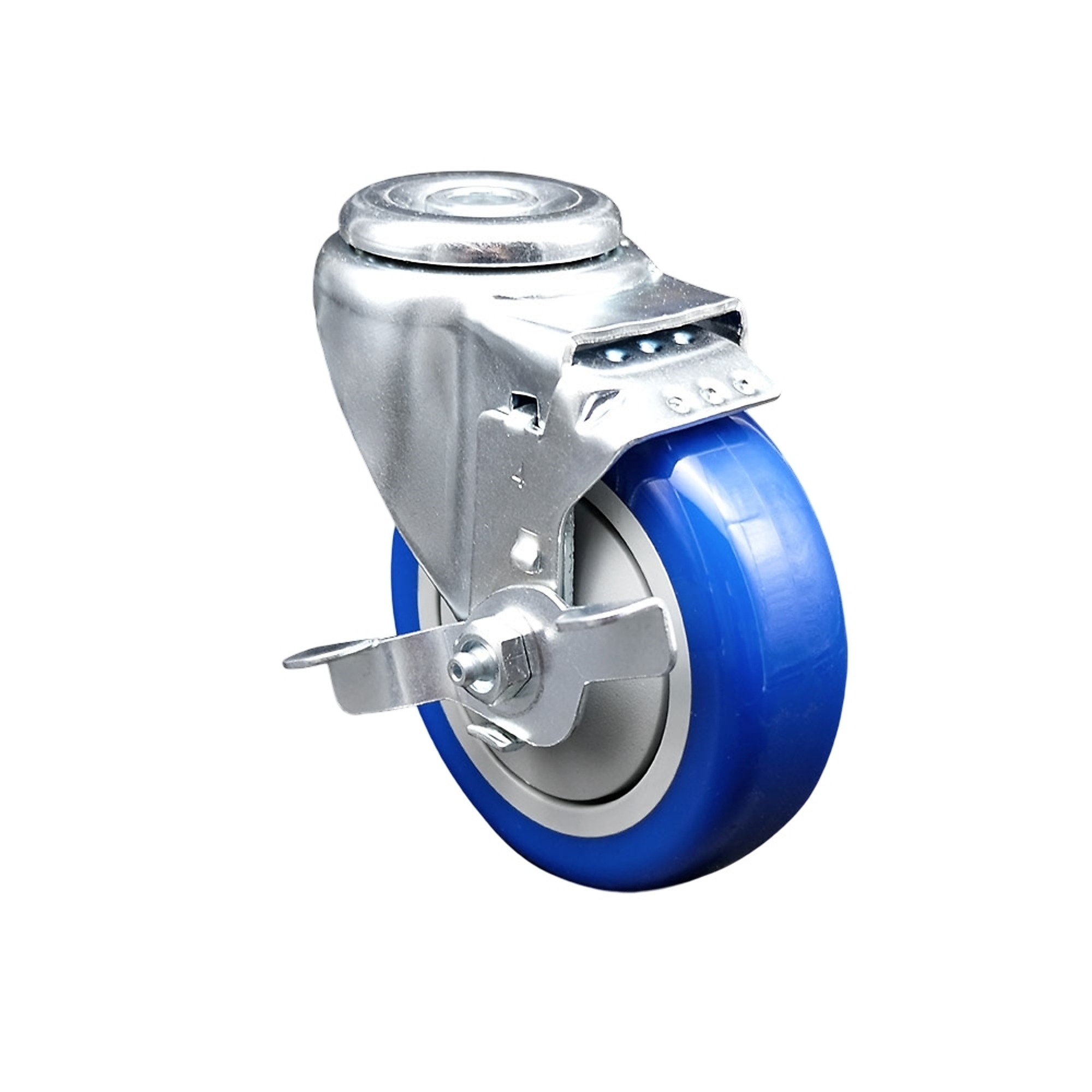 Service Caster, 4Inch x 1 1/4Inch Stem Caster, Wheel Diameter 4 in, Caster Type Swivel, Package (qty.) 1, Model SCC-BH20S414-PPUB-BLUE-TLB