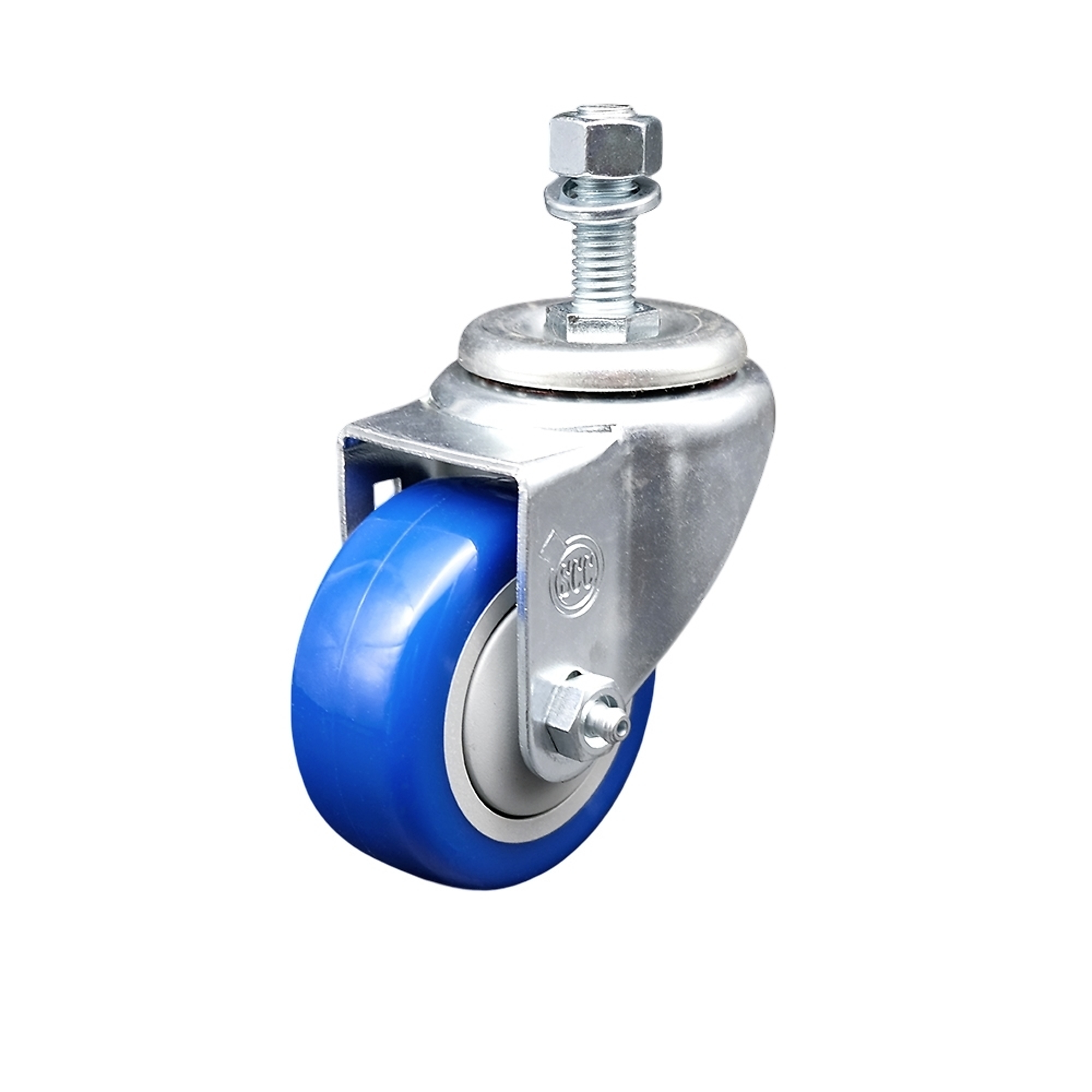 Service Caster, 3 1/2Inch x 1 1/4Inch Stem Caster, Wheel Diameter 3.5 in, Caster Type Swivel, Package (qty.) 1, Model SCC-TS20S3514-PPUB-BLUE-121315